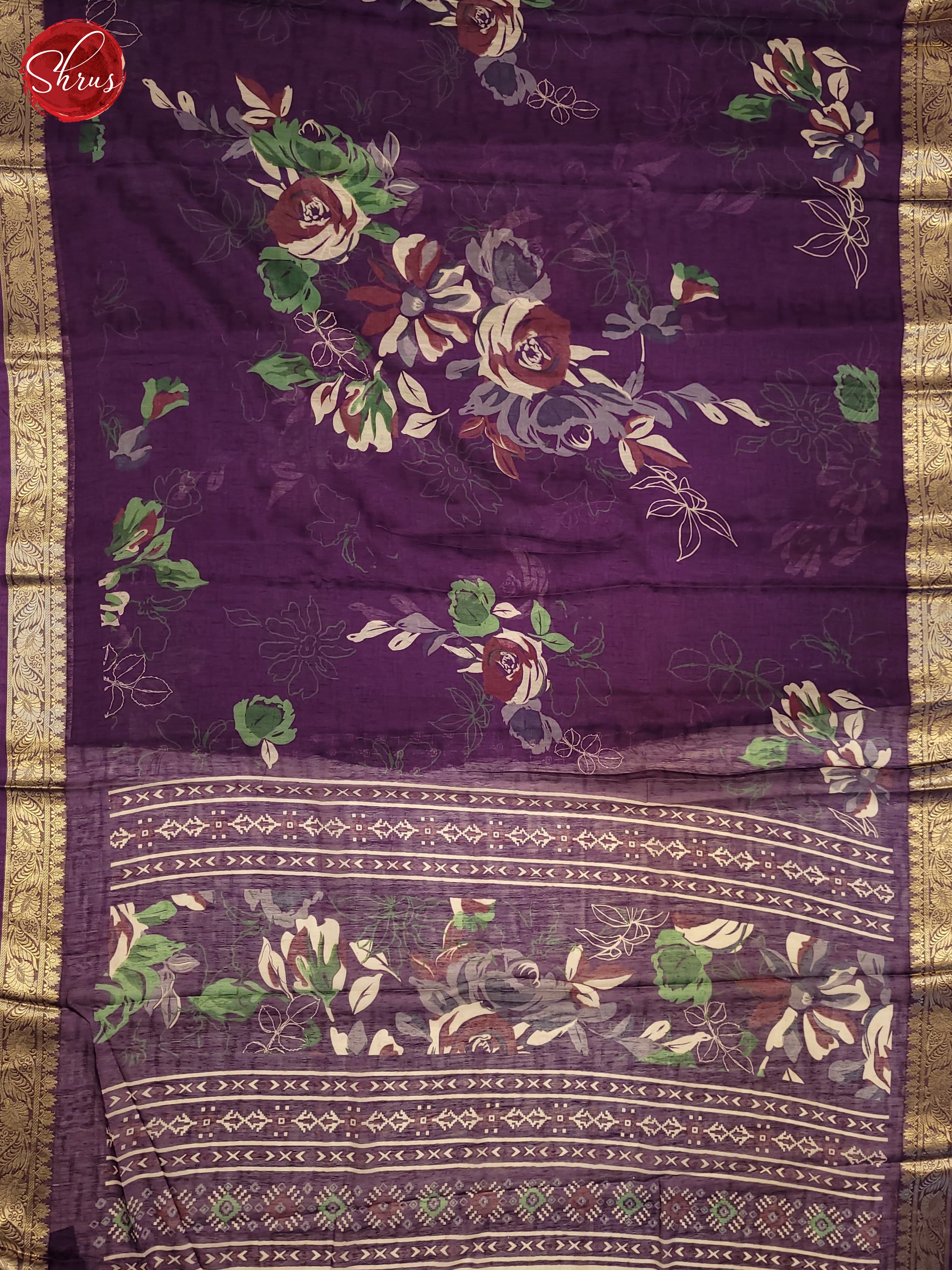 Purple(Single Tone) - Semi Crepe Saree - Shop on ShrusEternity.com