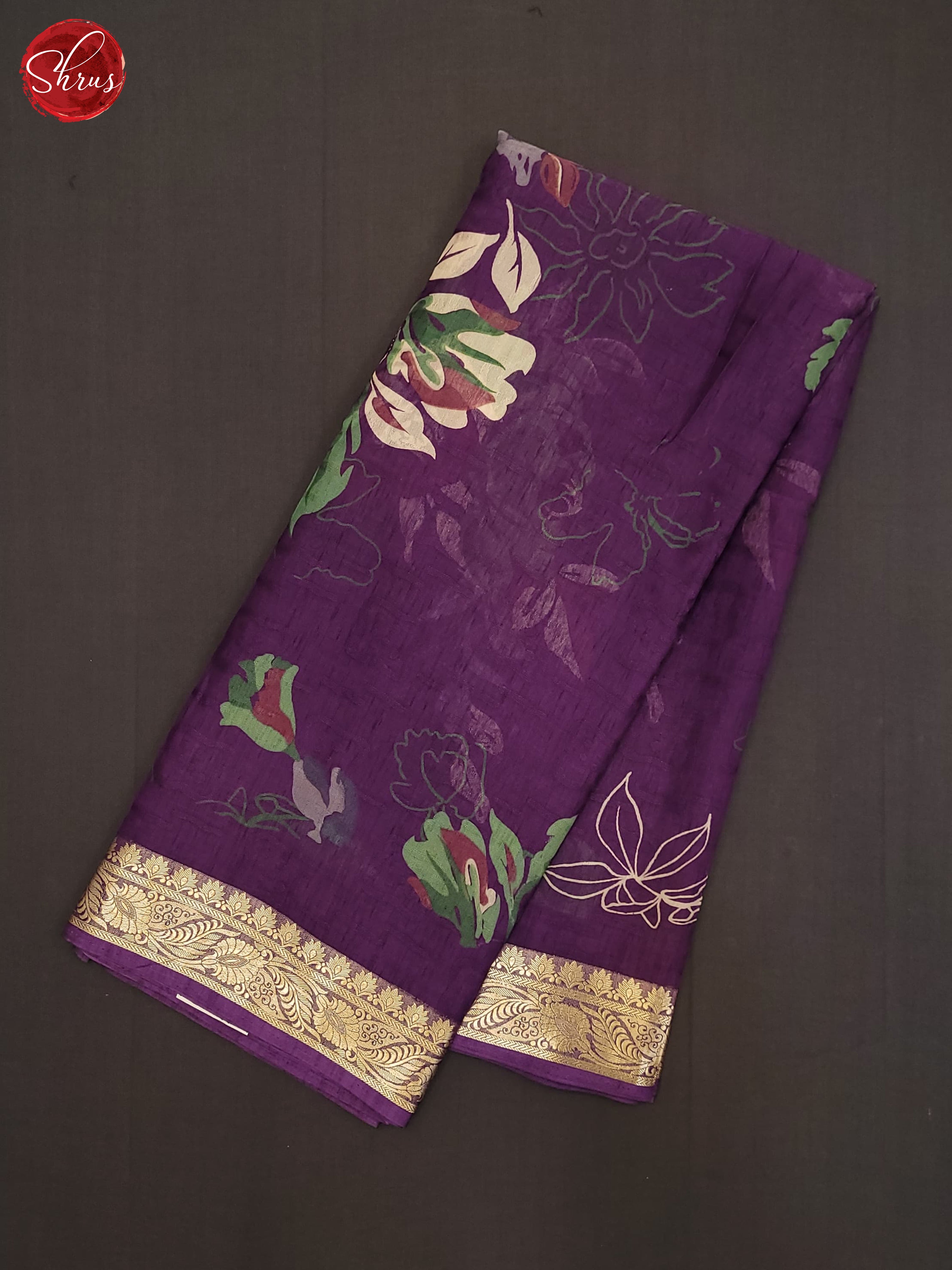 Purple(Single Tone) - Semi Crepe Saree - Shop on ShrusEternity.com