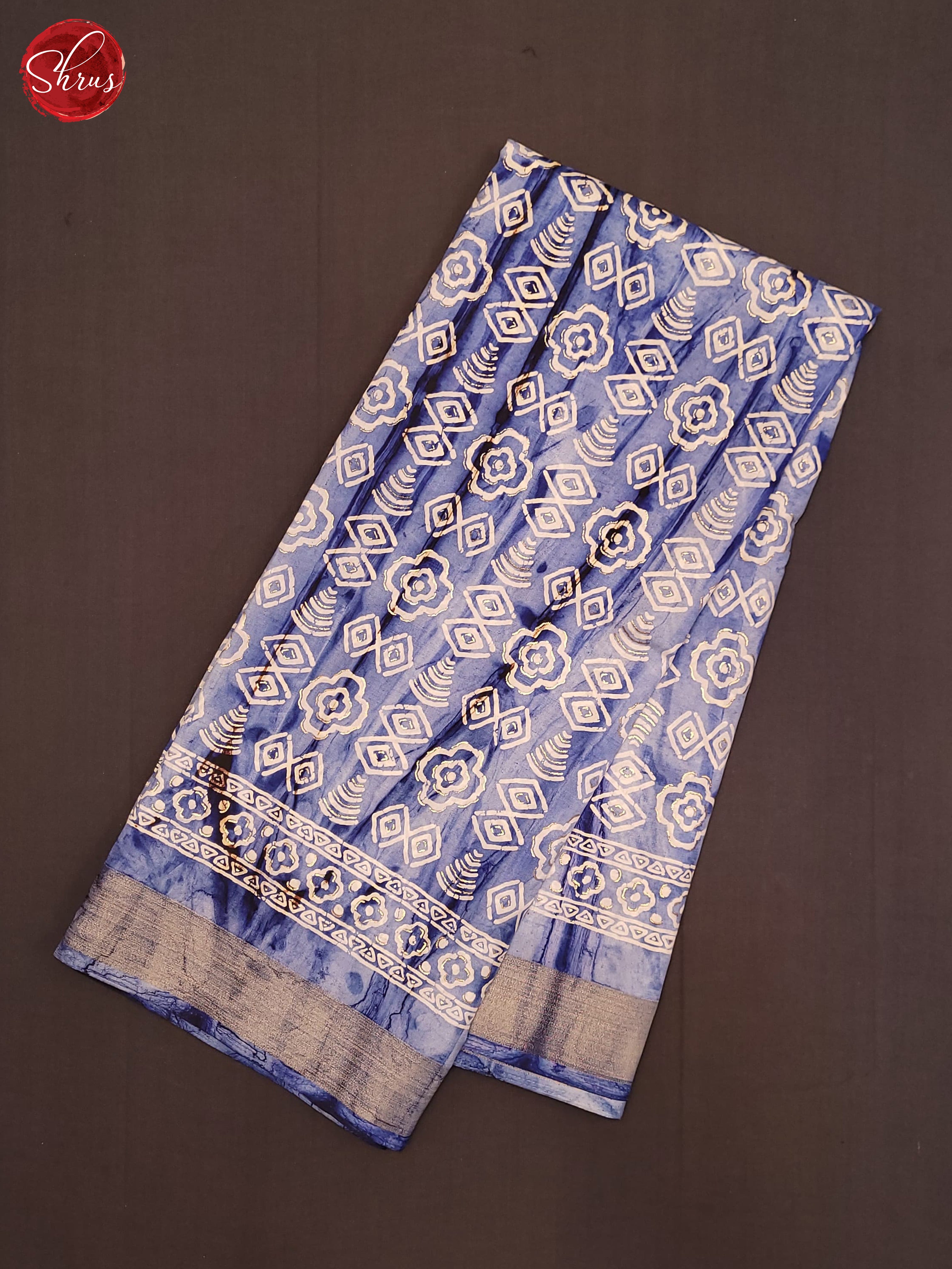 Blue(sIngle Tone)- Semi Crepe Saree - Shop on ShrusEternity.com