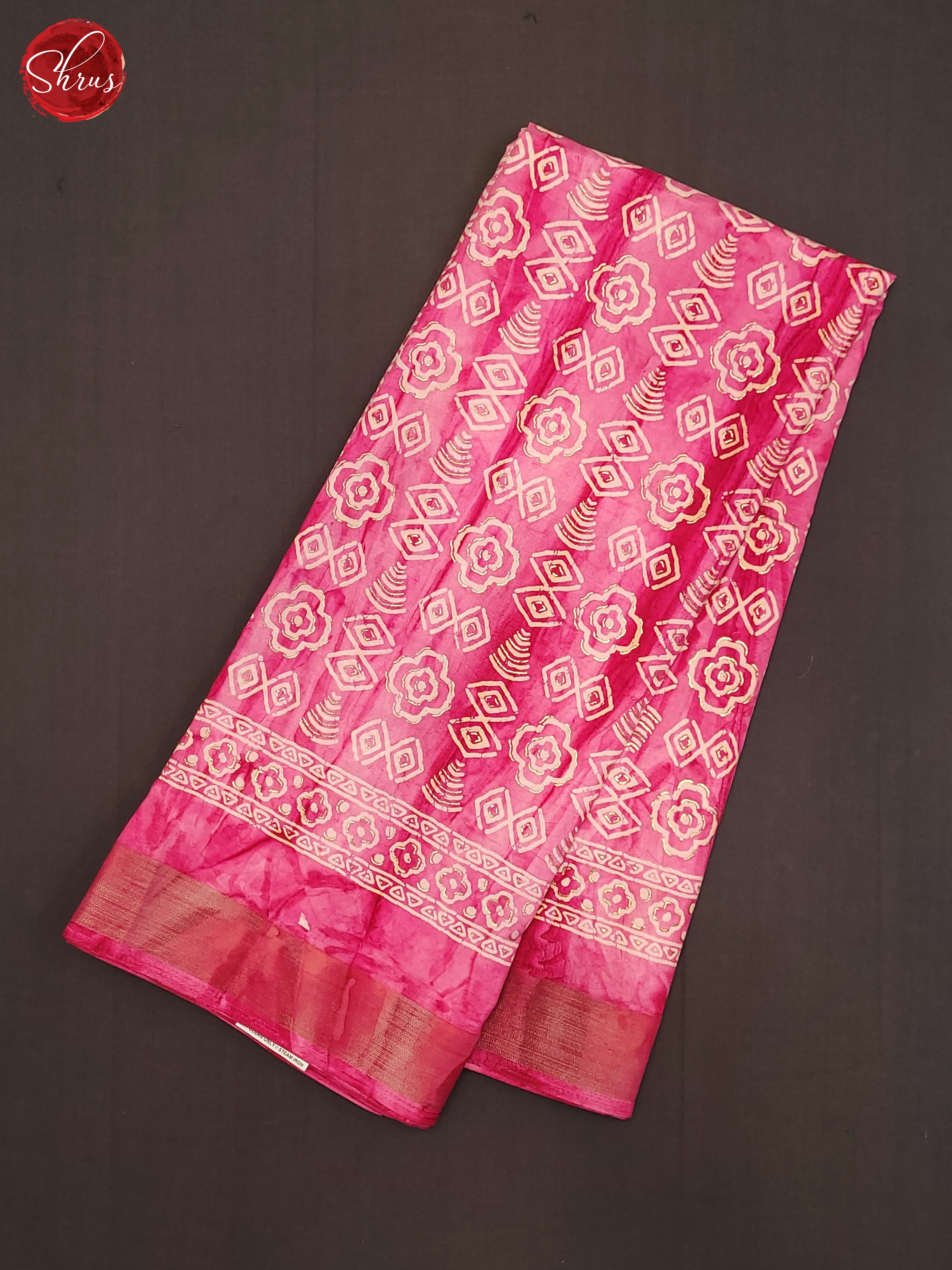 Pink (Single Tone)- Semi Crepe Saree - Shop on ShrusEternity.com