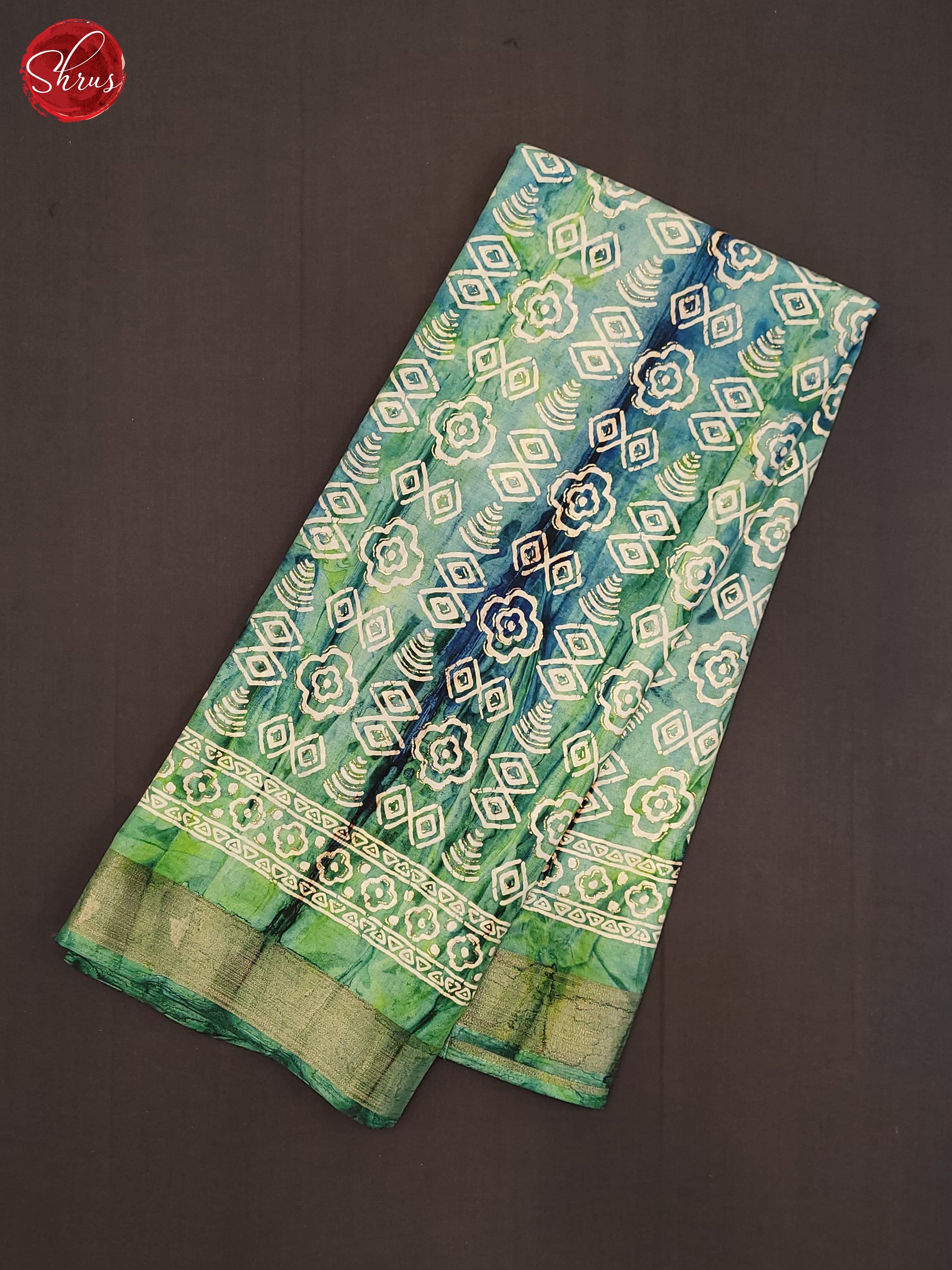 Green(SIngle Tone) - Semi Crepe Saree - Shop on ShrusEternity.com