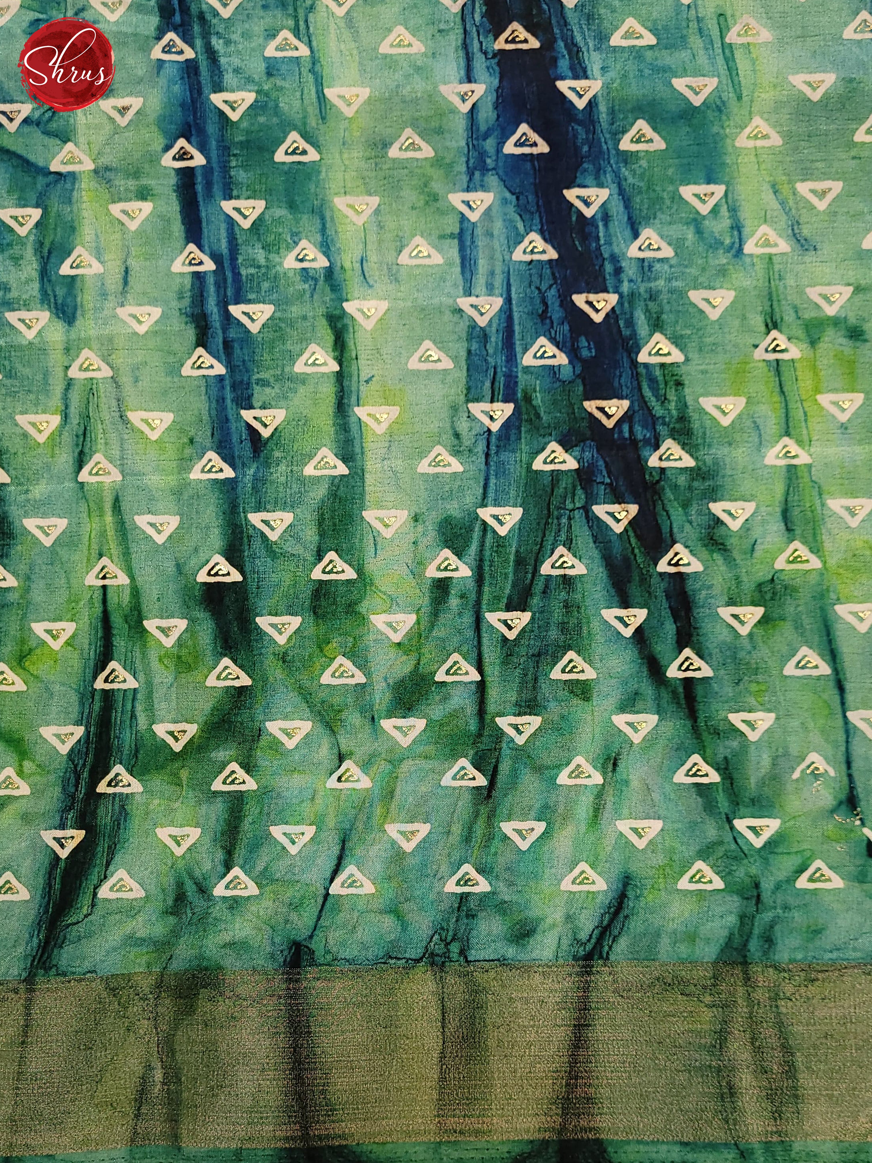 Green(SIngle Tone) - Semi Crepe Saree - Shop on ShrusEternity.com