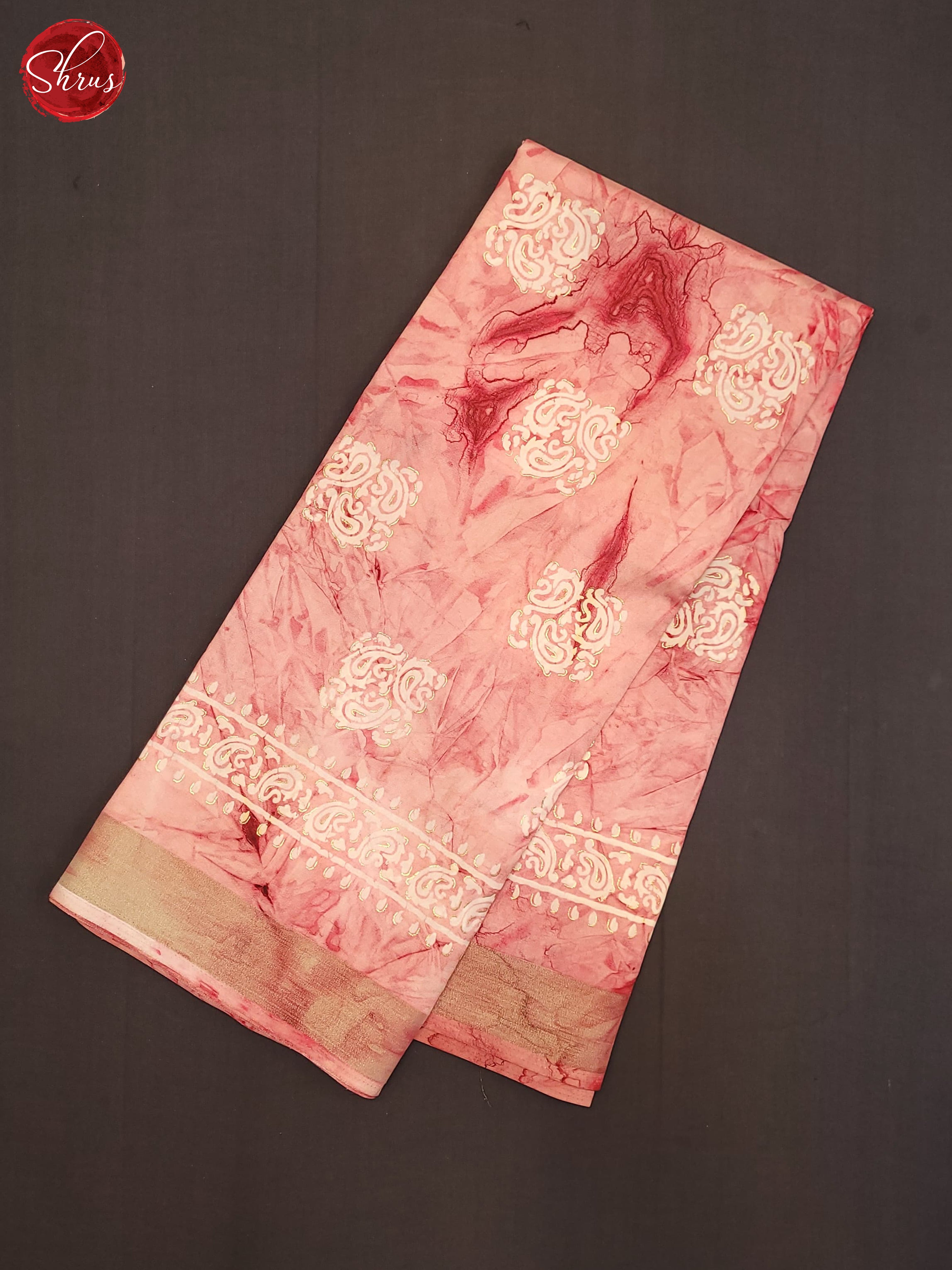 Pink(SIngle Tone) - Semi Crepe Saree - Shop on ShrusEternity.com