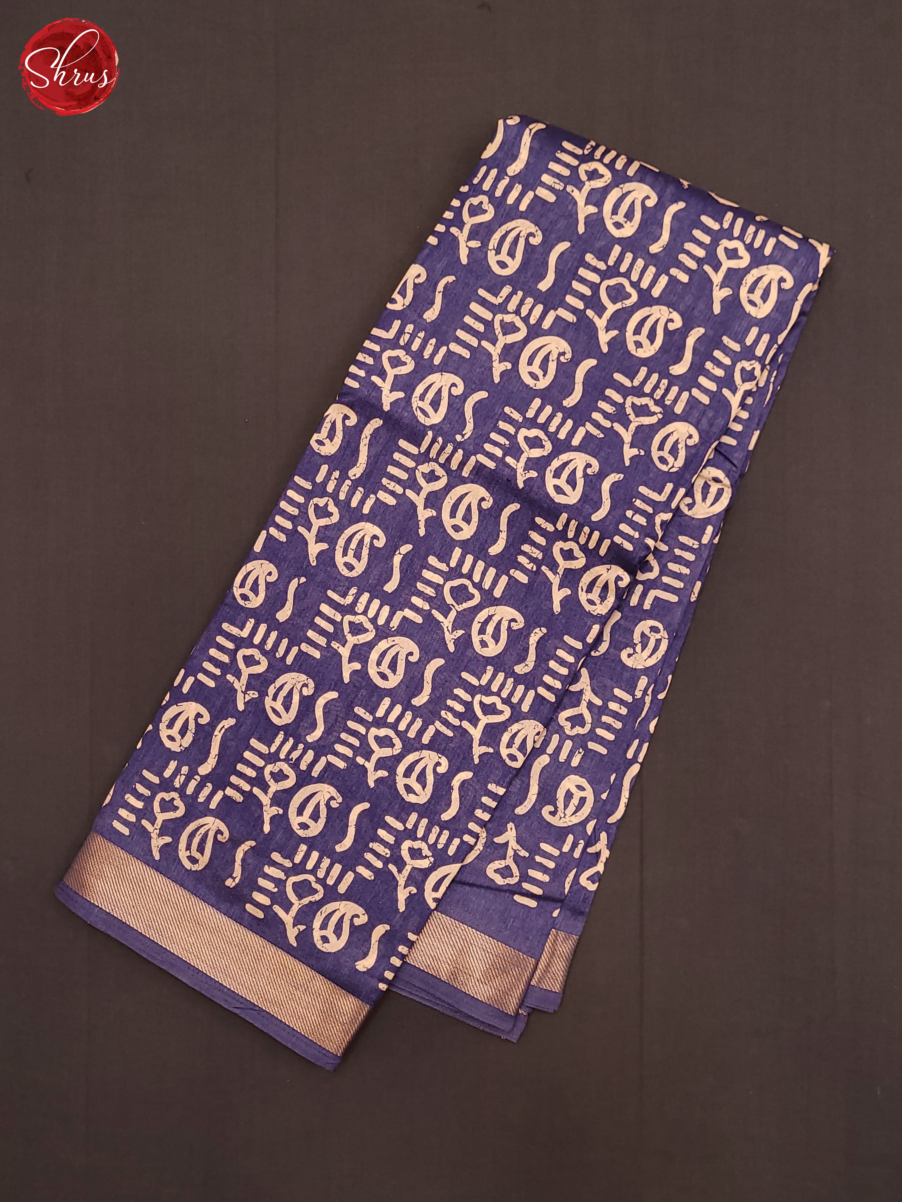 Blue(SIngle Tone) -Matka Cotton  Saree - Shop on ShrusEternity.com