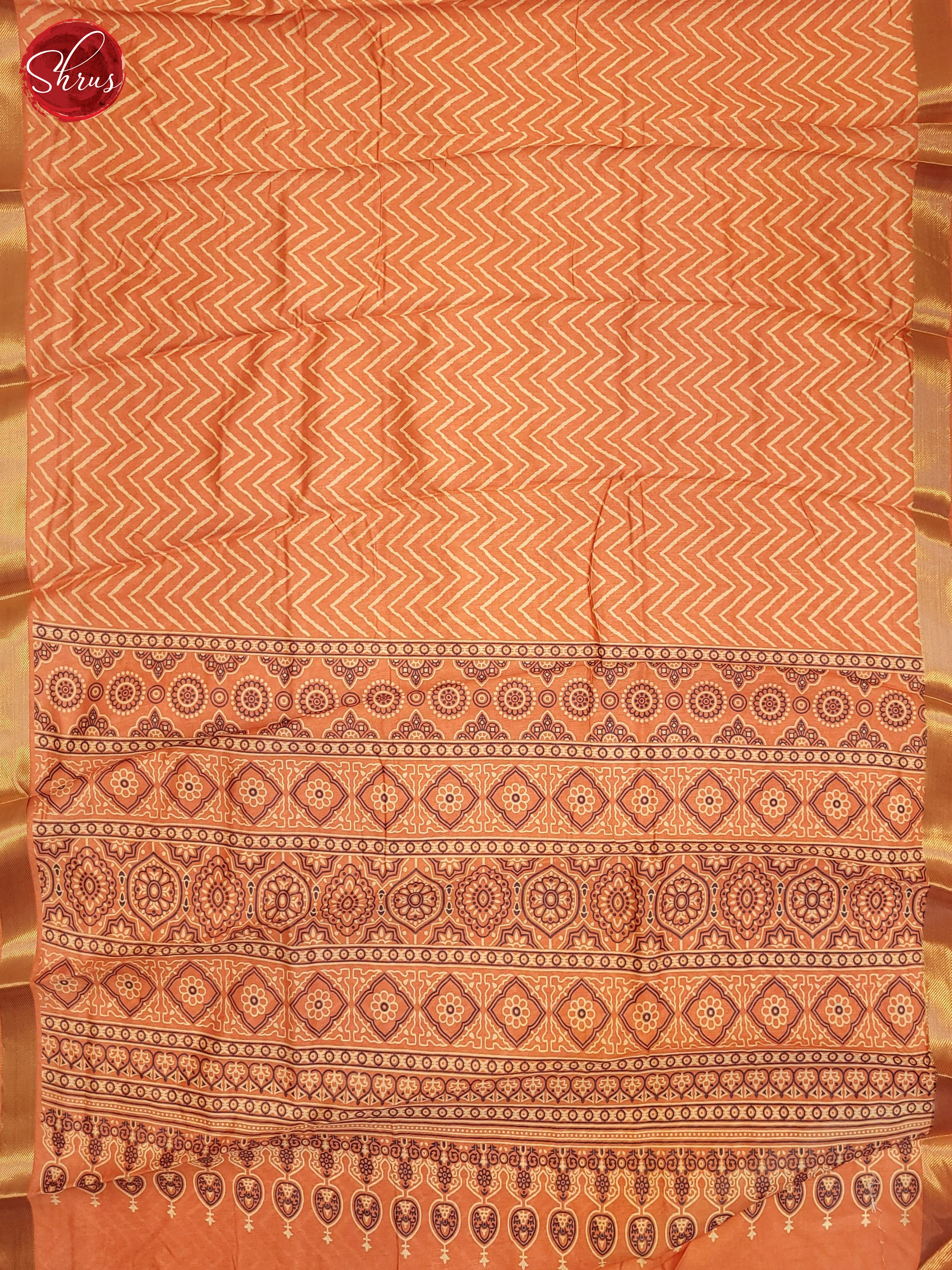 Orange(Single Tone) - Matka Cotton Saree - Shop on ShrusEternity.com