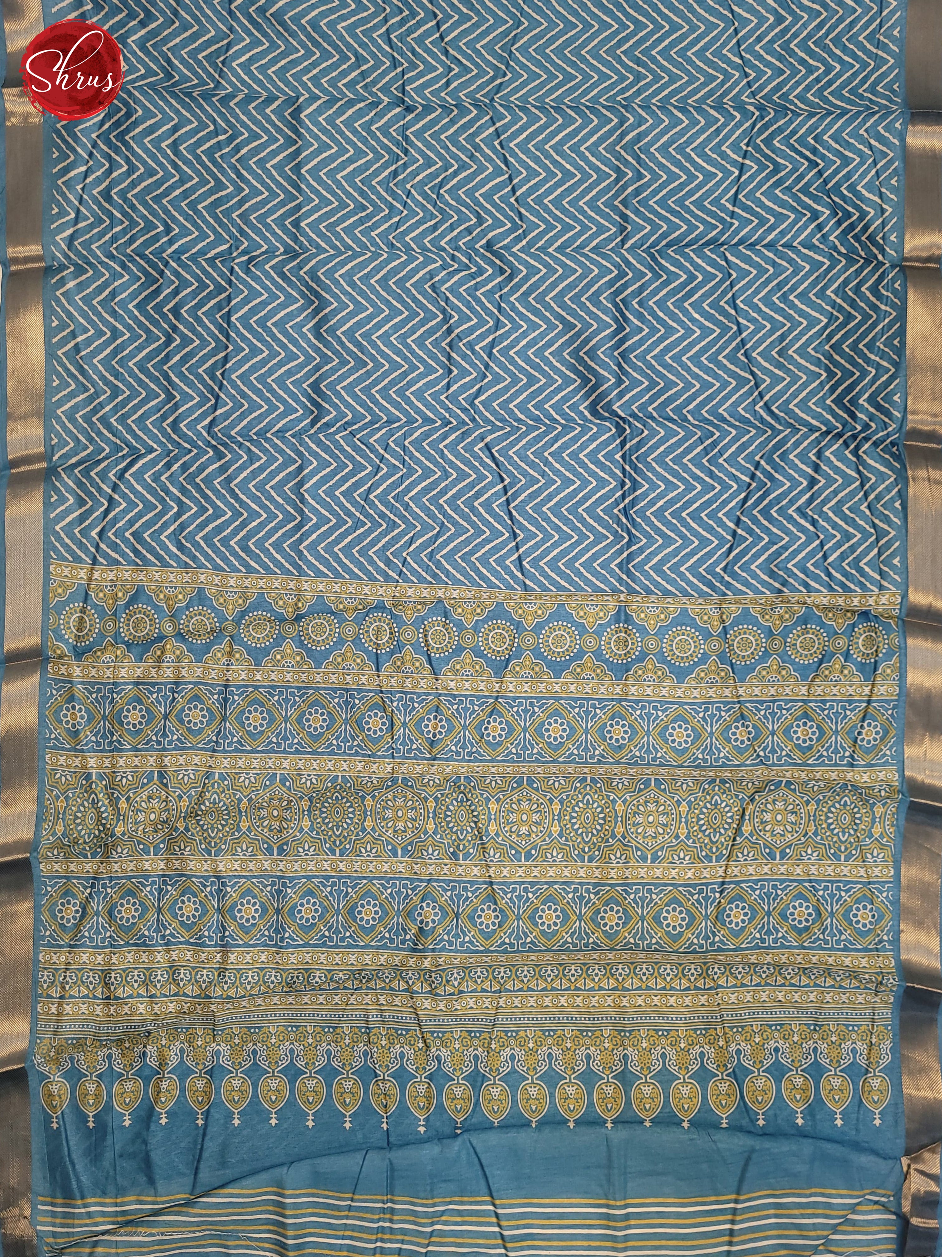 Blue(Single Tone) - Matka Cotton Saree - Shop on ShrusEternity.com