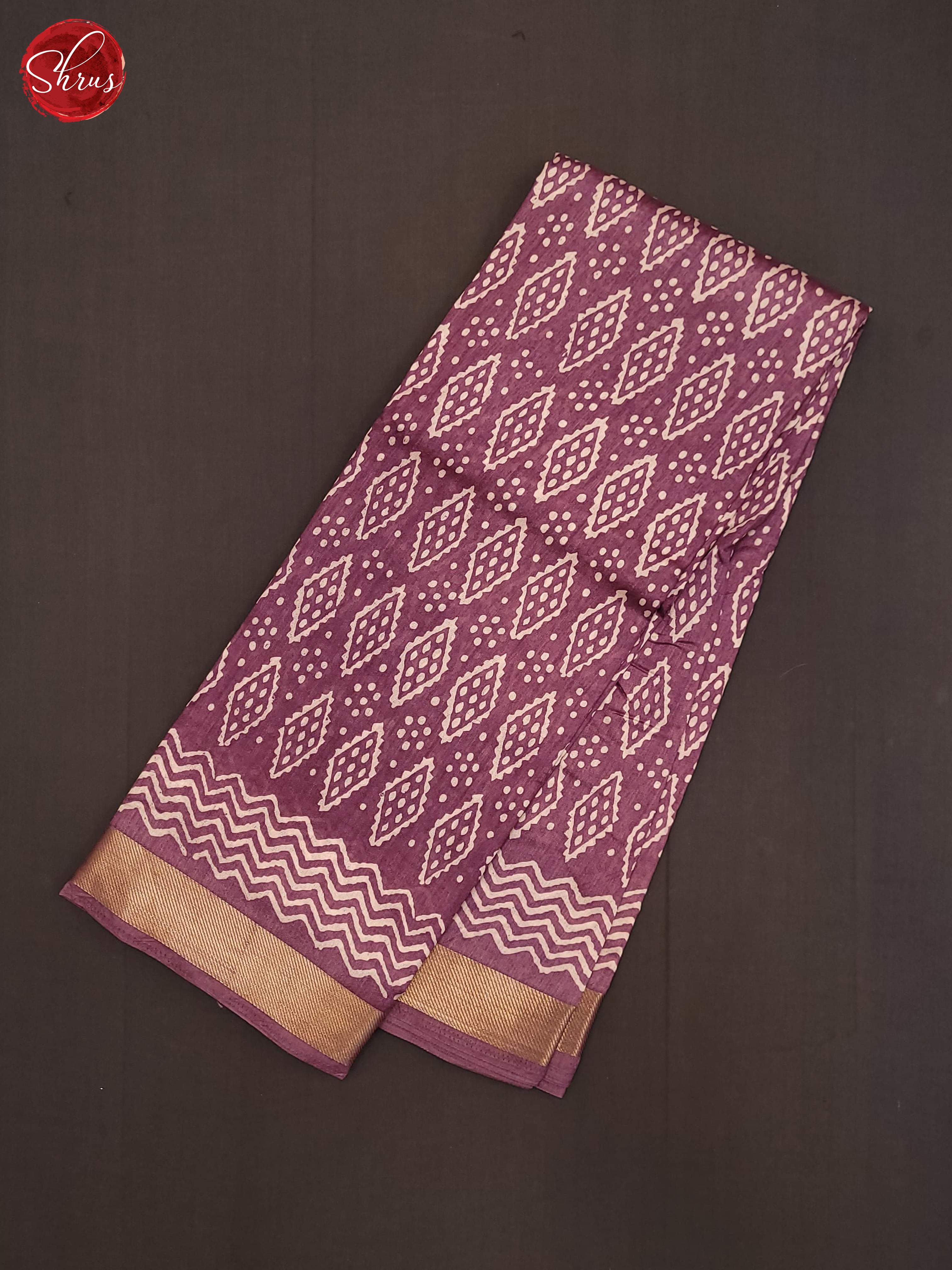 Lavender(SIngle Tone) - Matka Cotton Saree - Shop on ShrusEternity.com