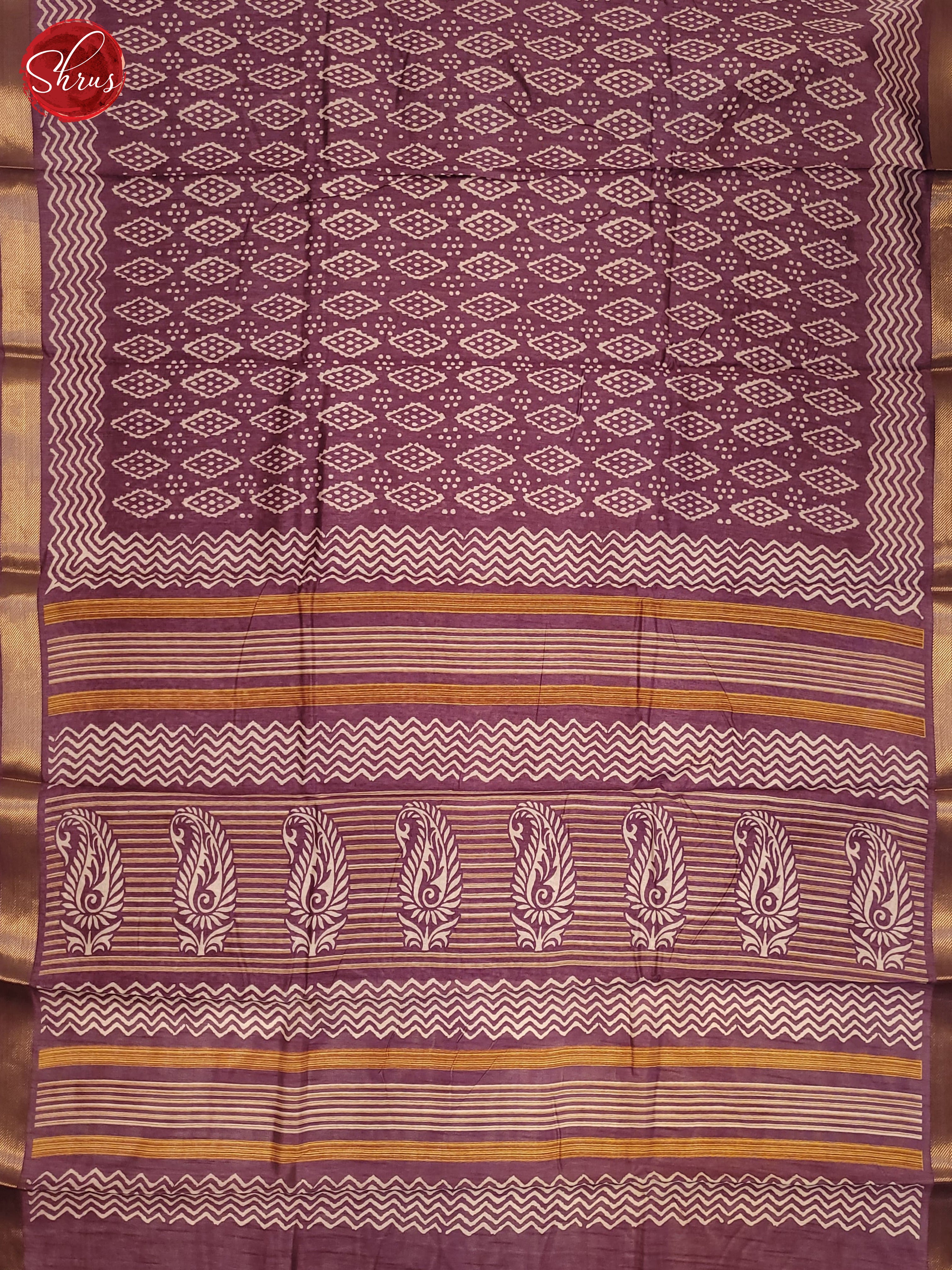 Lavender(SIngle Tone) - Matka Cotton Saree - Shop on ShrusEternity.com