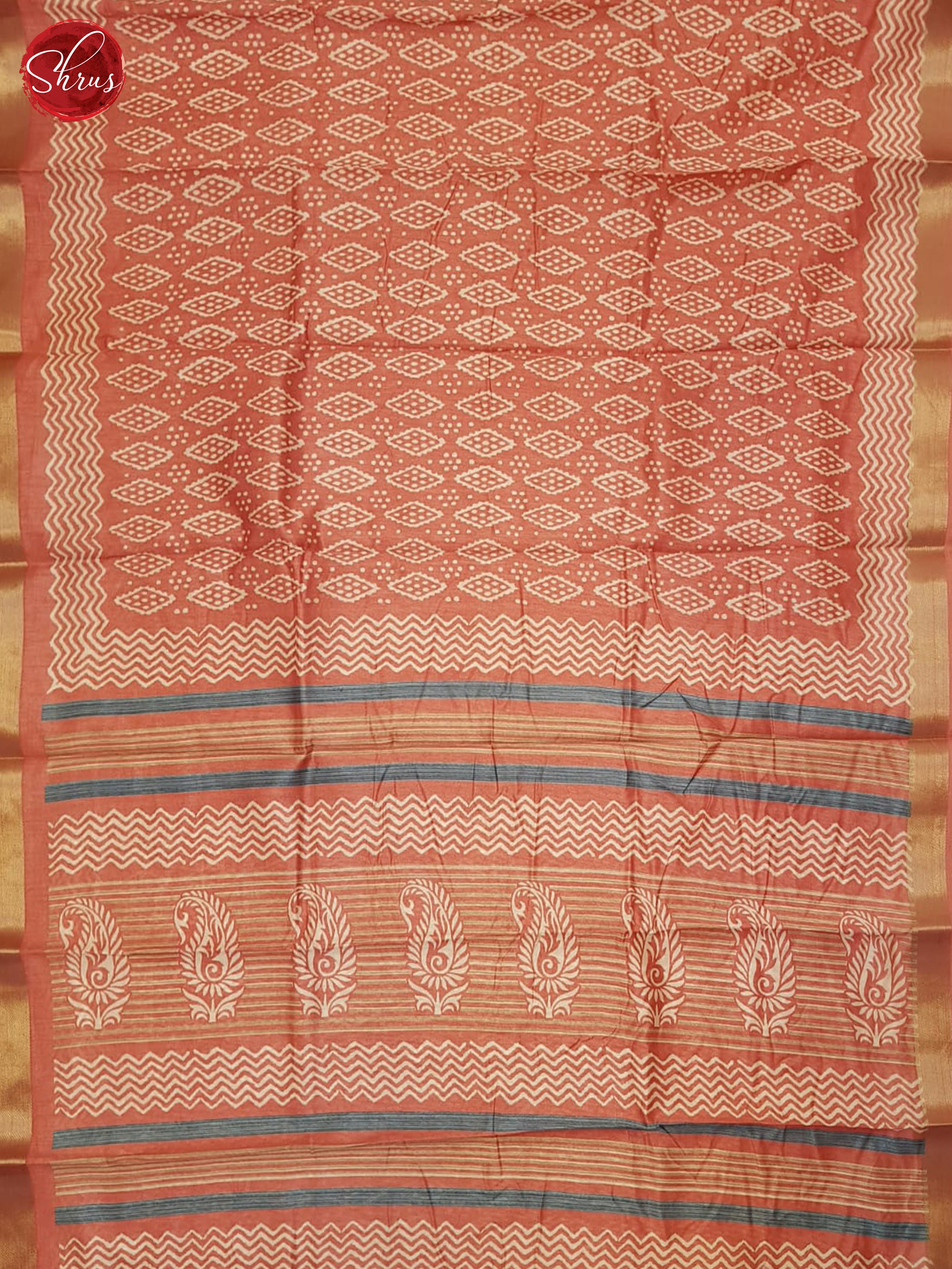 Reddish Pink(Single Tone) - Semi Matka Cotton Saree - Shop on ShrusEternity.com