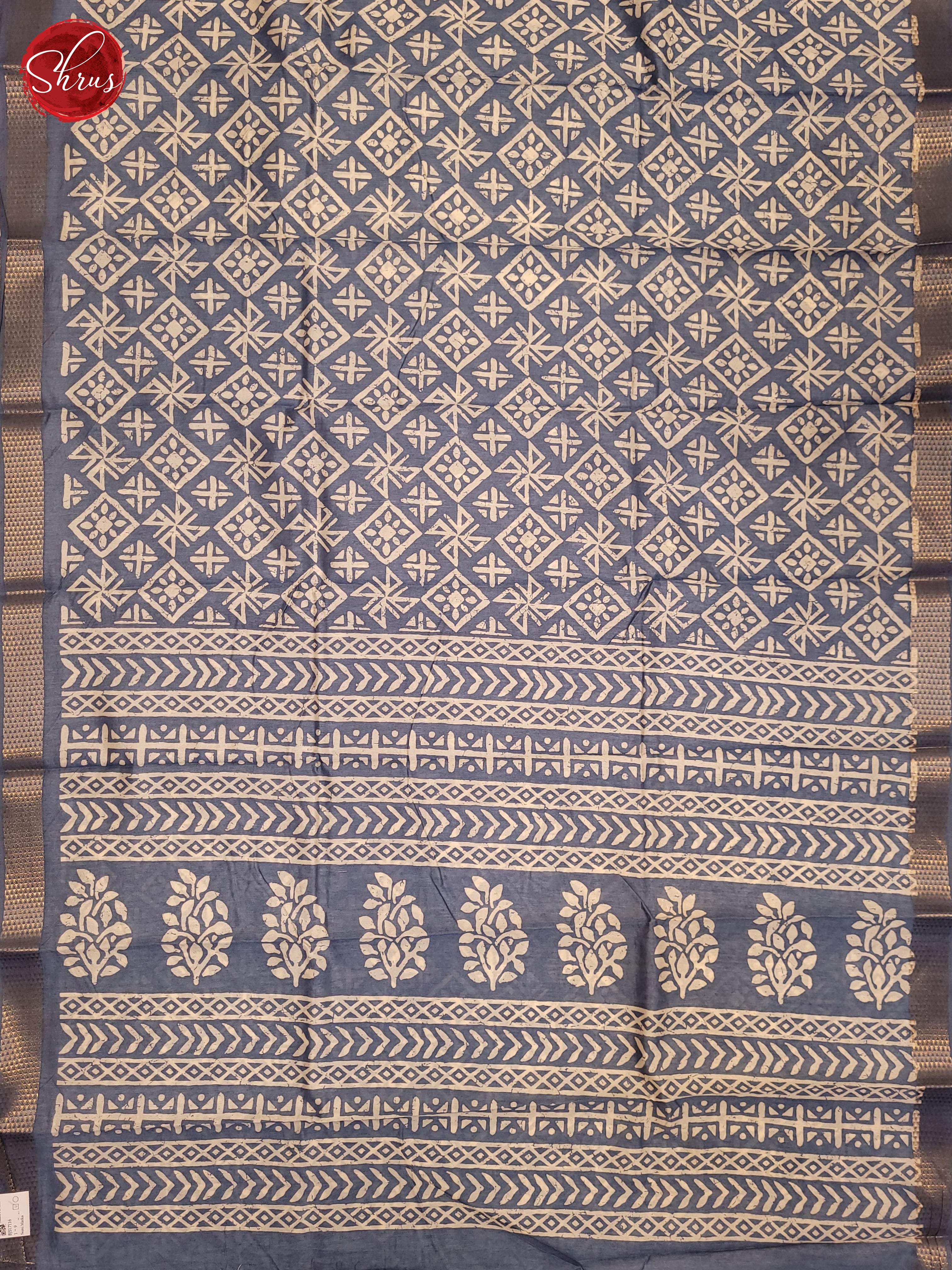 Blue(Single Tone) - Matka Cotton Saree - Shop on ShrusEternity.com