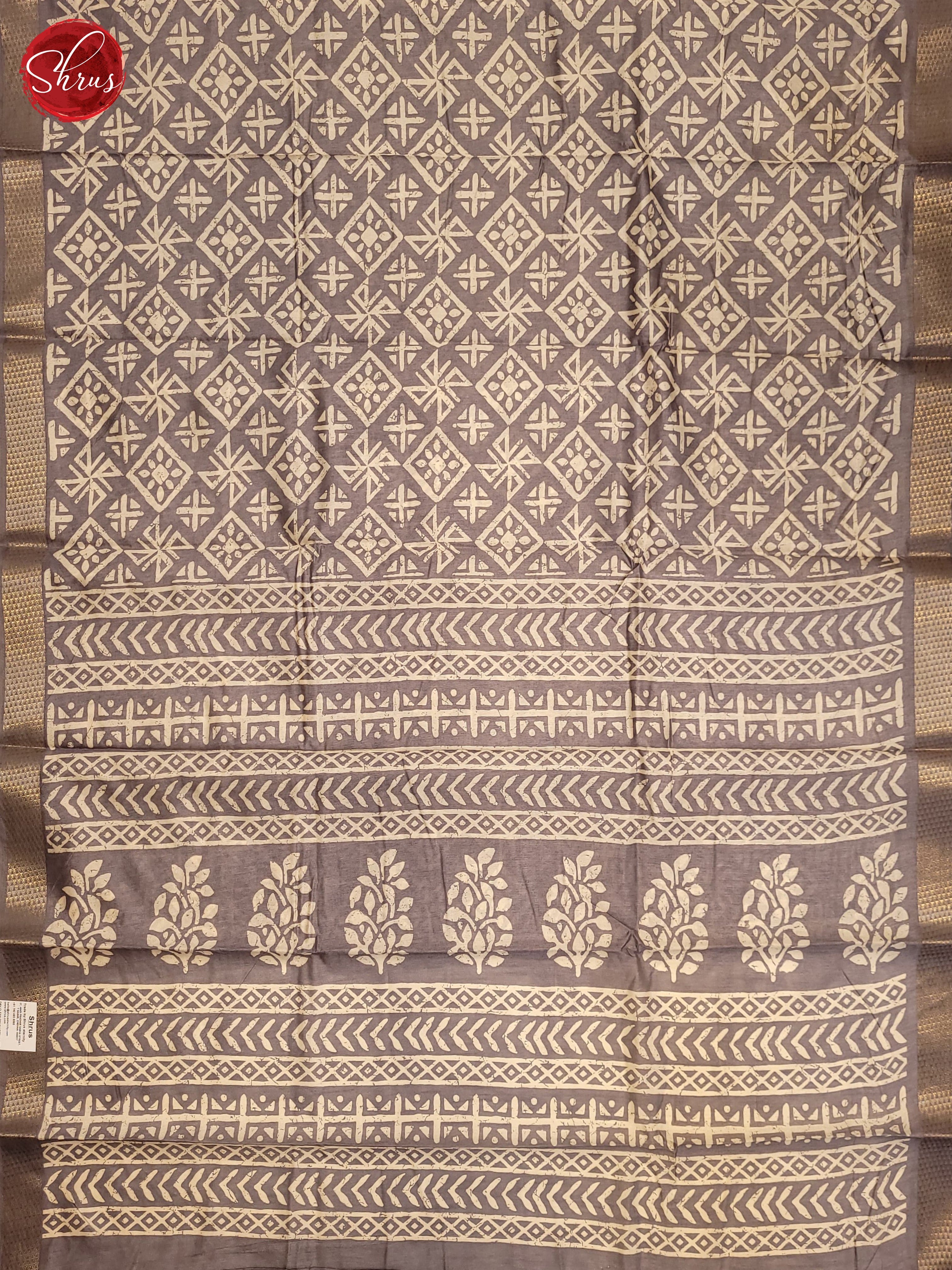 Grey(Single Tone)- Matka Cotton Saree - Shop on ShrusEternity.com