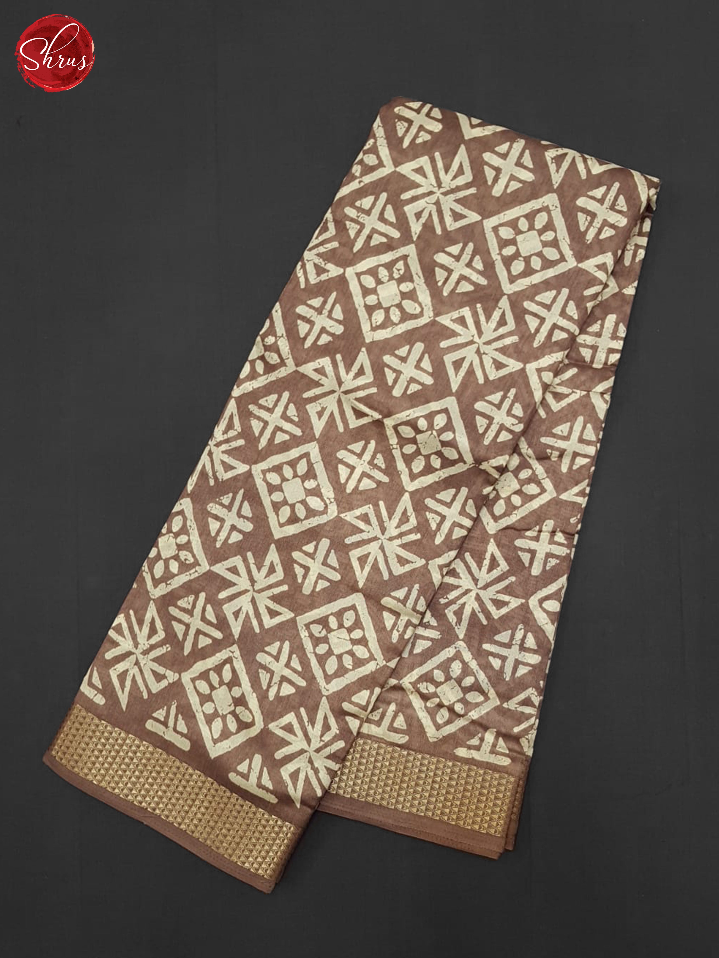 Brown(Single tone)- Matka Cotton Saree - Shop on ShrusEternity.com