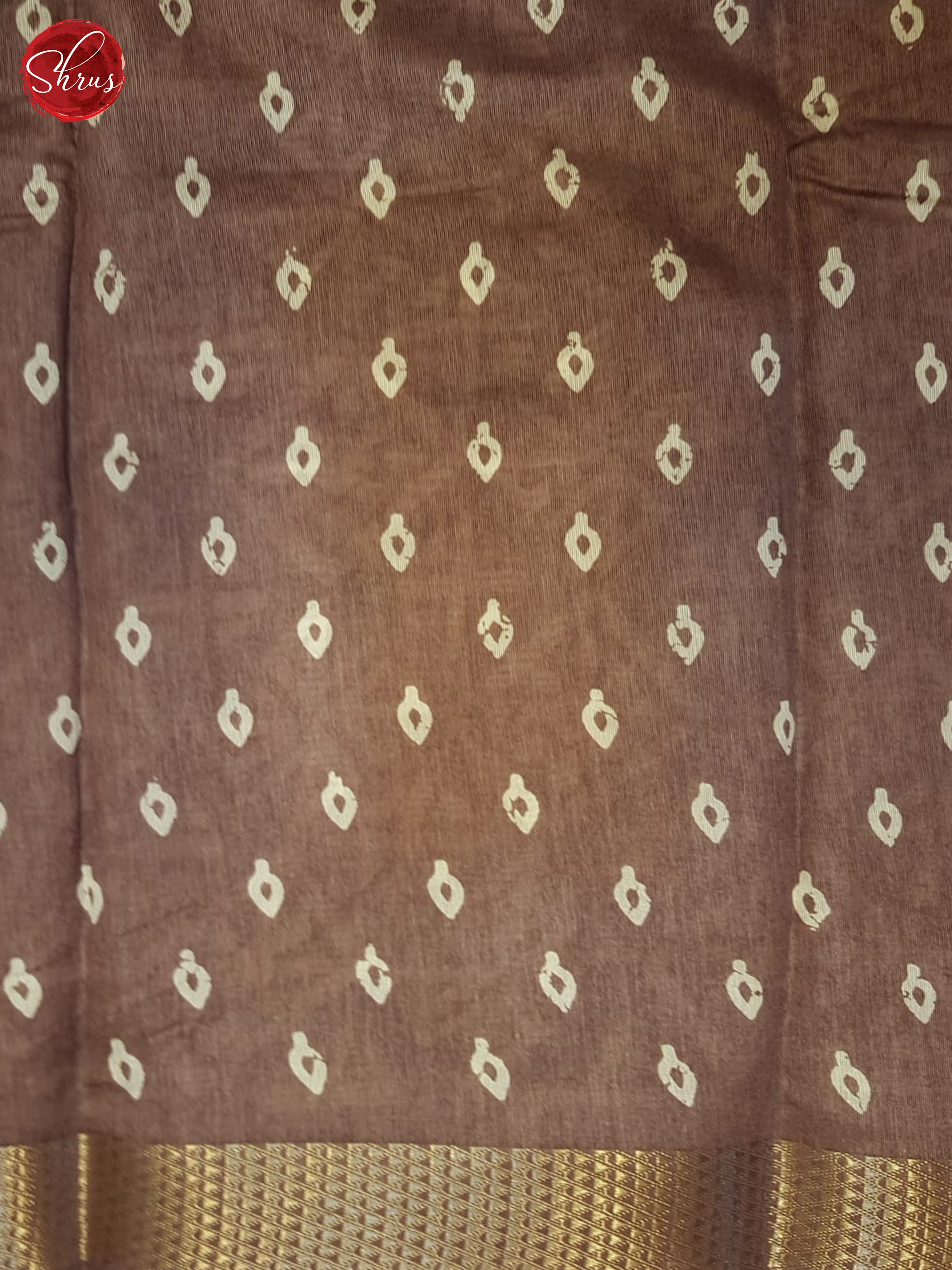 Brown(Single tone)- Matka Cotton Saree - Shop on ShrusEternity.com