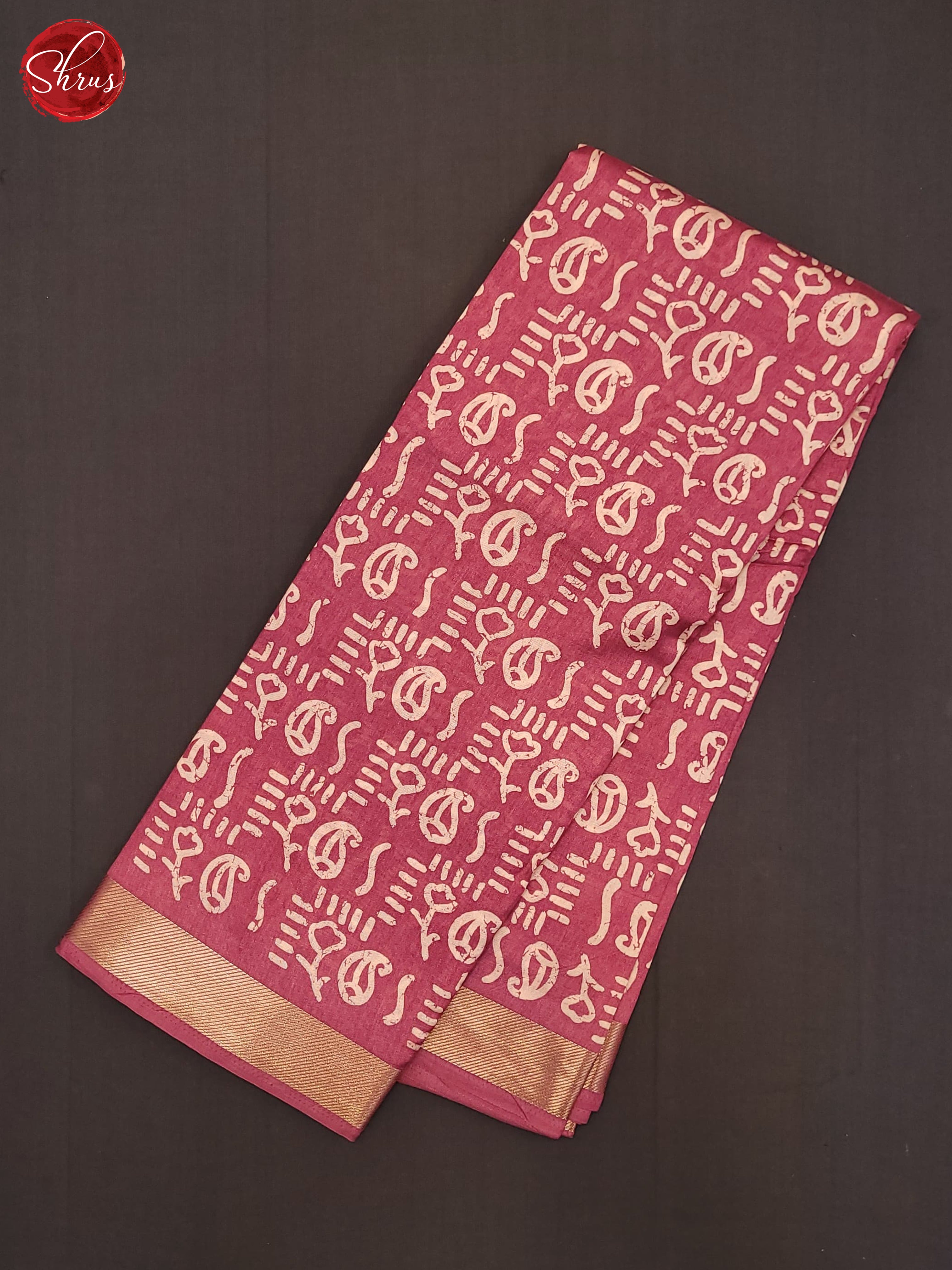 Pink(Single Tone) -Semi Matka Cotton Saree - Shop on ShrusEternity.com