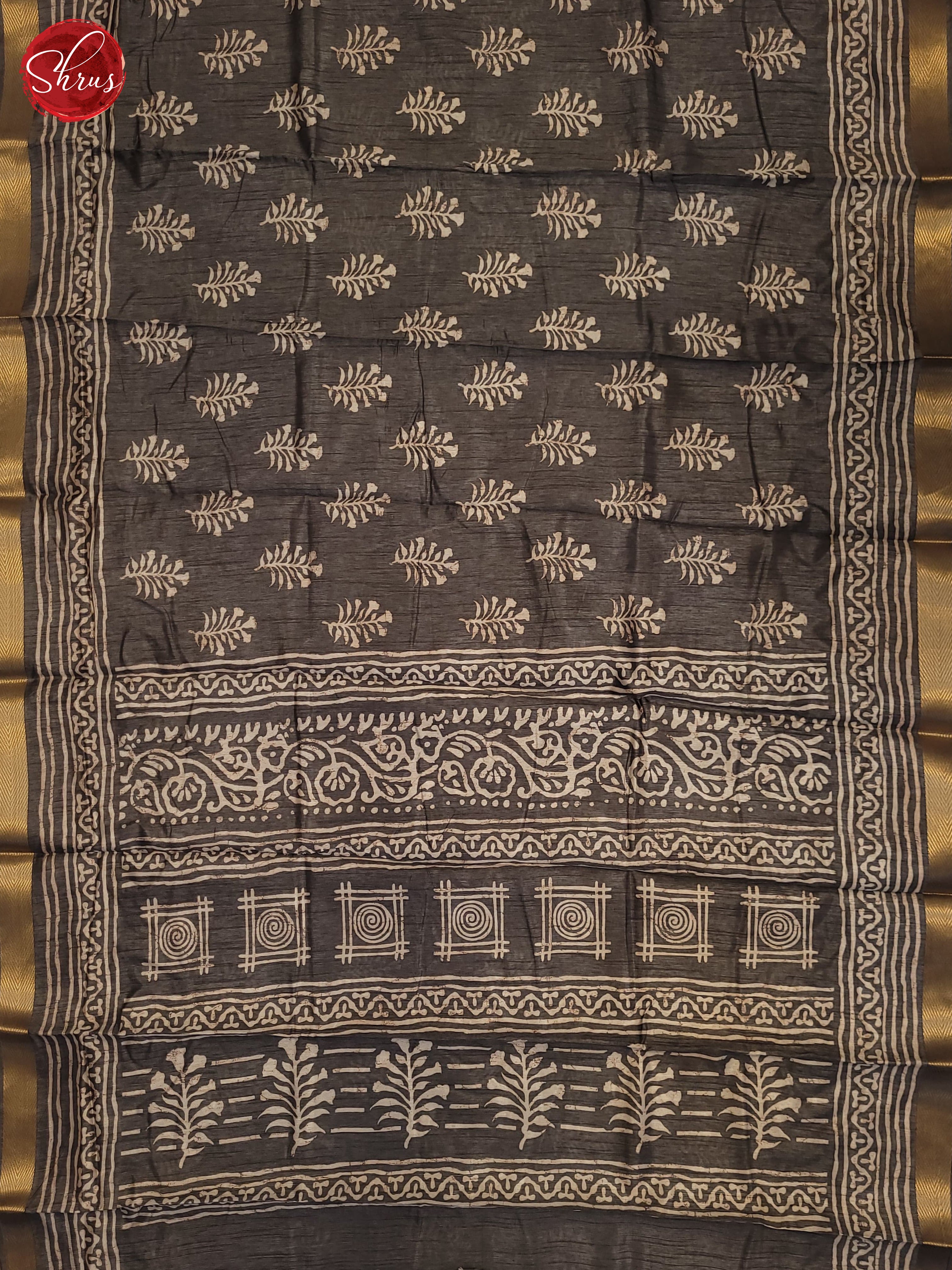 Grey(Single Tone)  - Semi Matka Cotton Saree - Shop on ShrusEternity.com