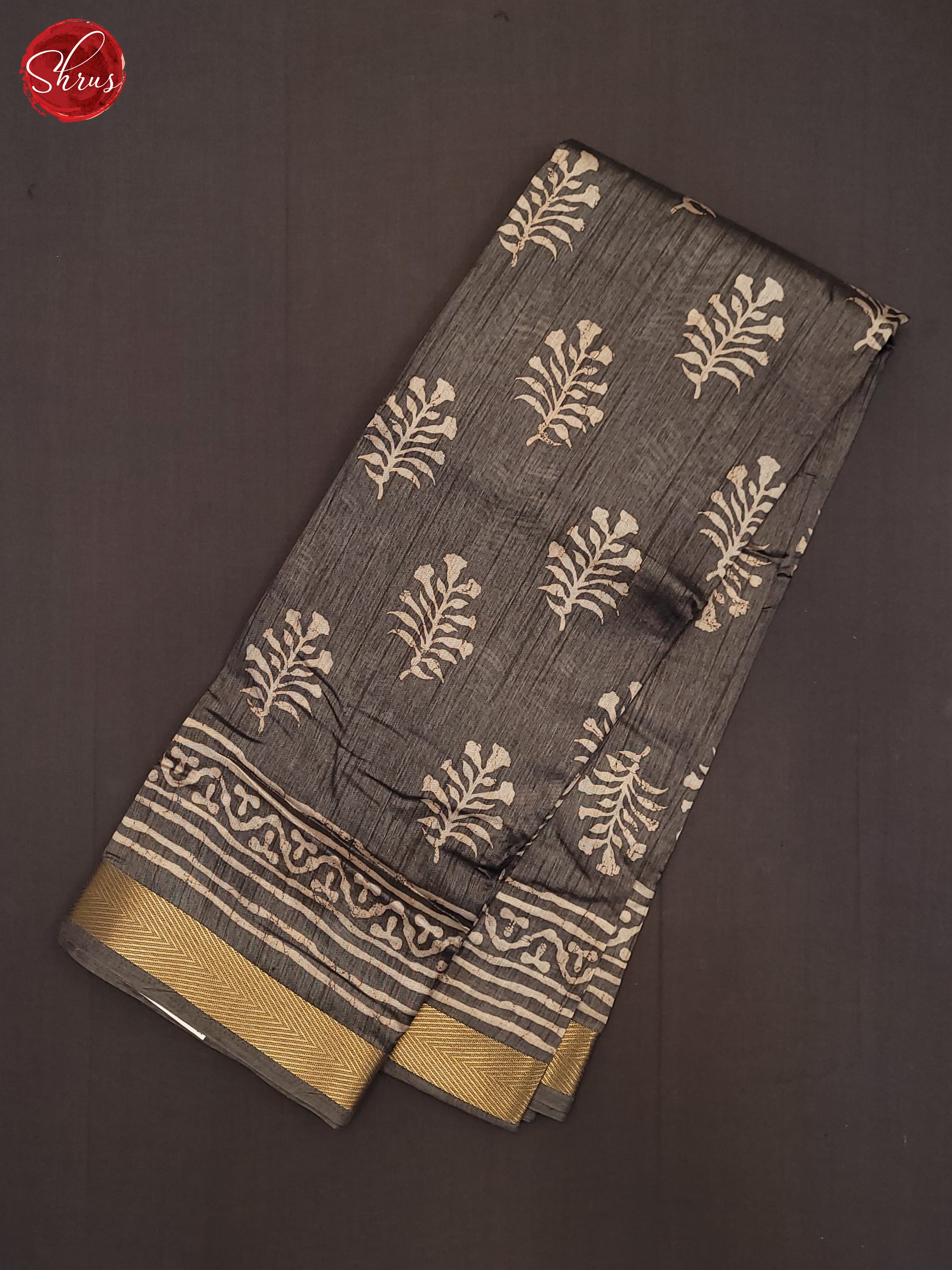 Grey(Single Tone)  - Semi Matka Cotton Saree - Shop on ShrusEternity.com