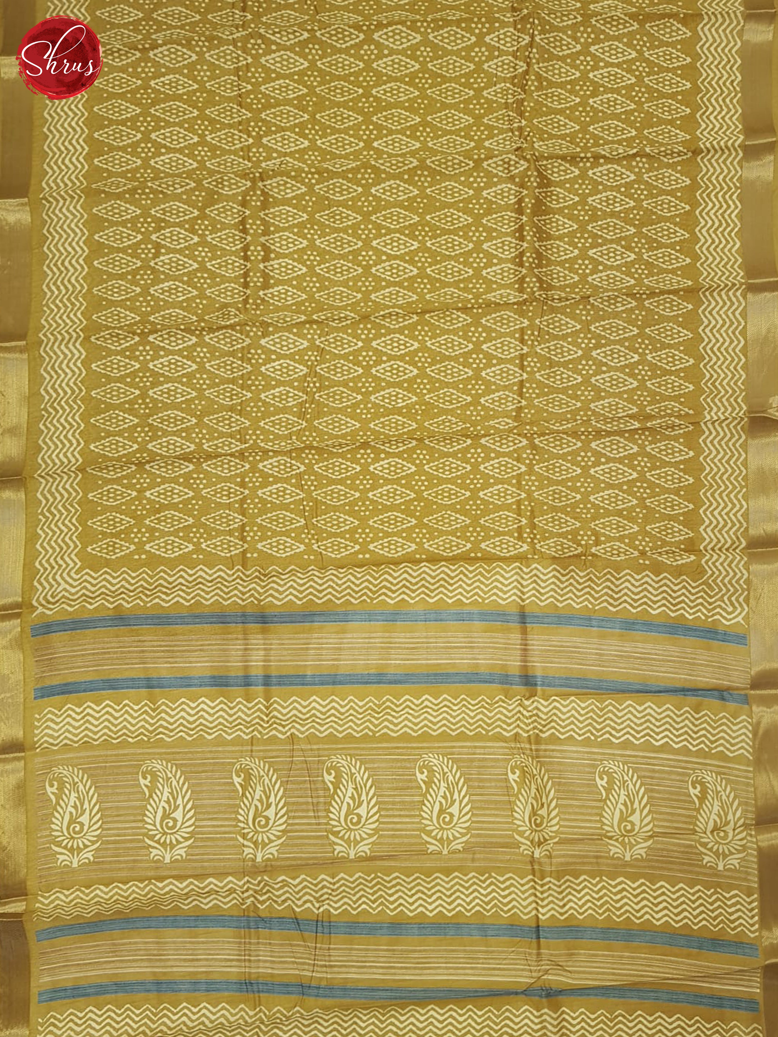 Mustard(Single Tone)  - Semi Matka Cotton Saree - Shop on ShrusEternity.com