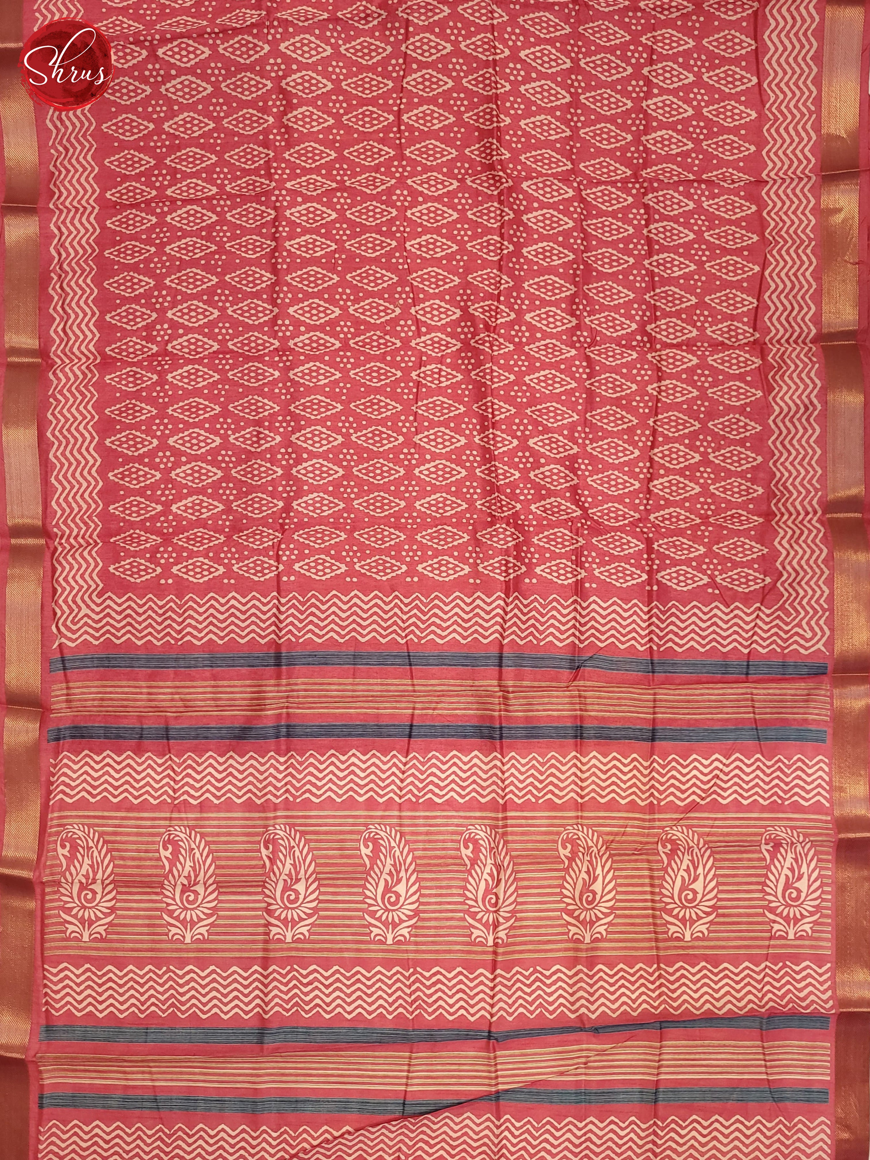 Pink(SIngle Tone)- Matka Cotton Saree - Shop on ShrusEternity.com