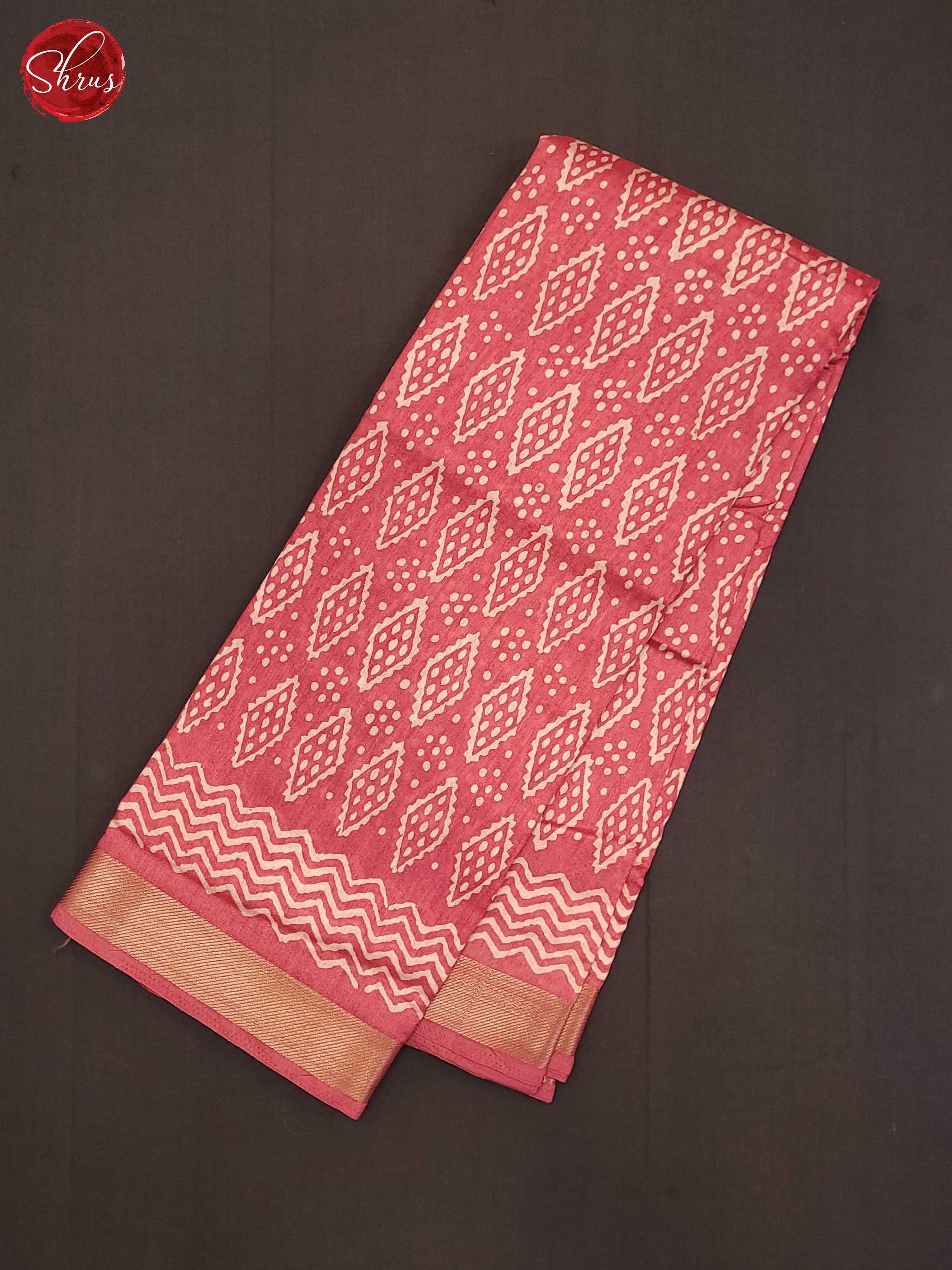 Pink(SIngle Tone)- Matka Cotton Saree - Shop on ShrusEternity.com