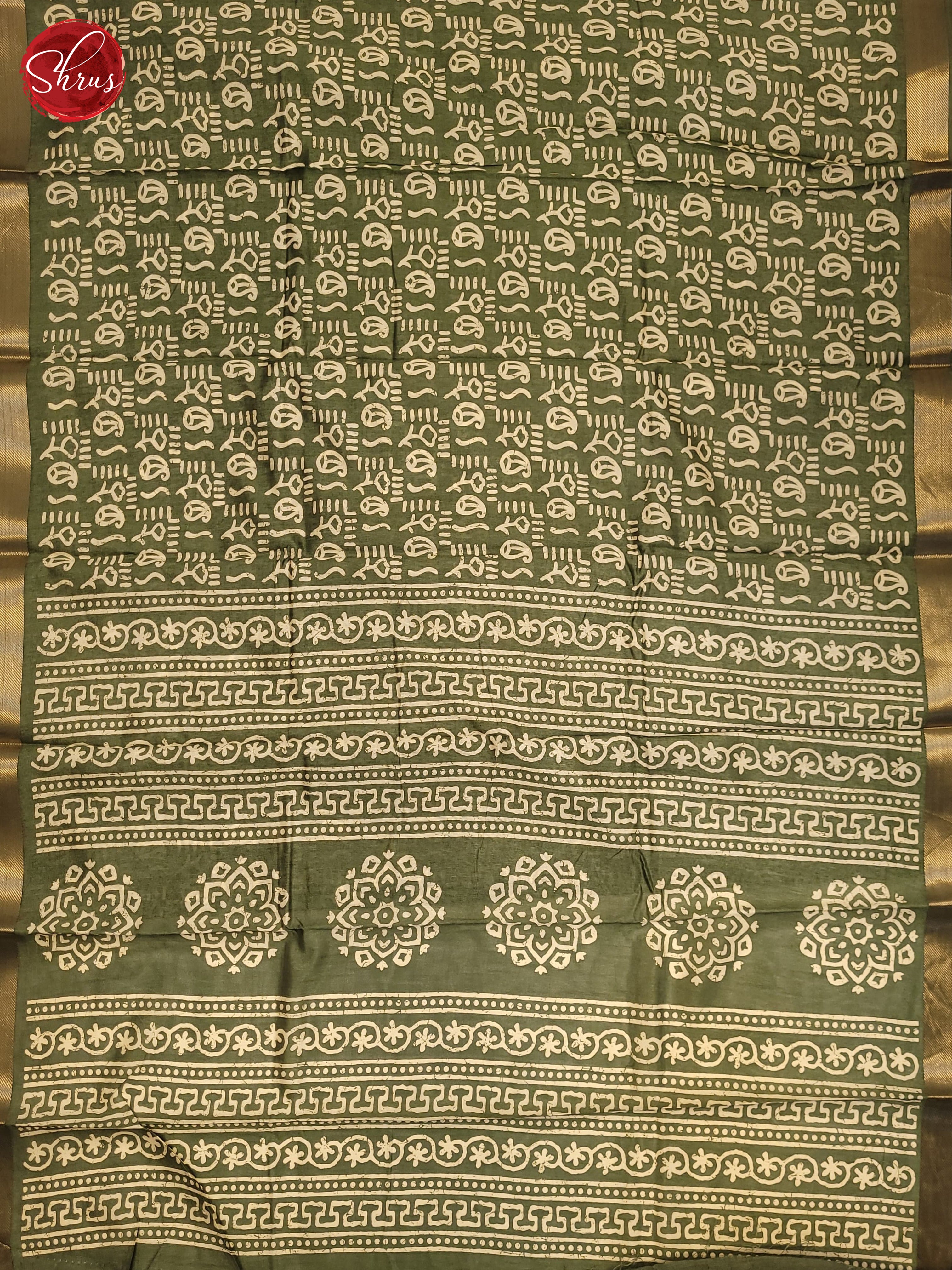 Green(SIngle tone)- Matka Cotton Saree - Shop on ShrusEternity.com