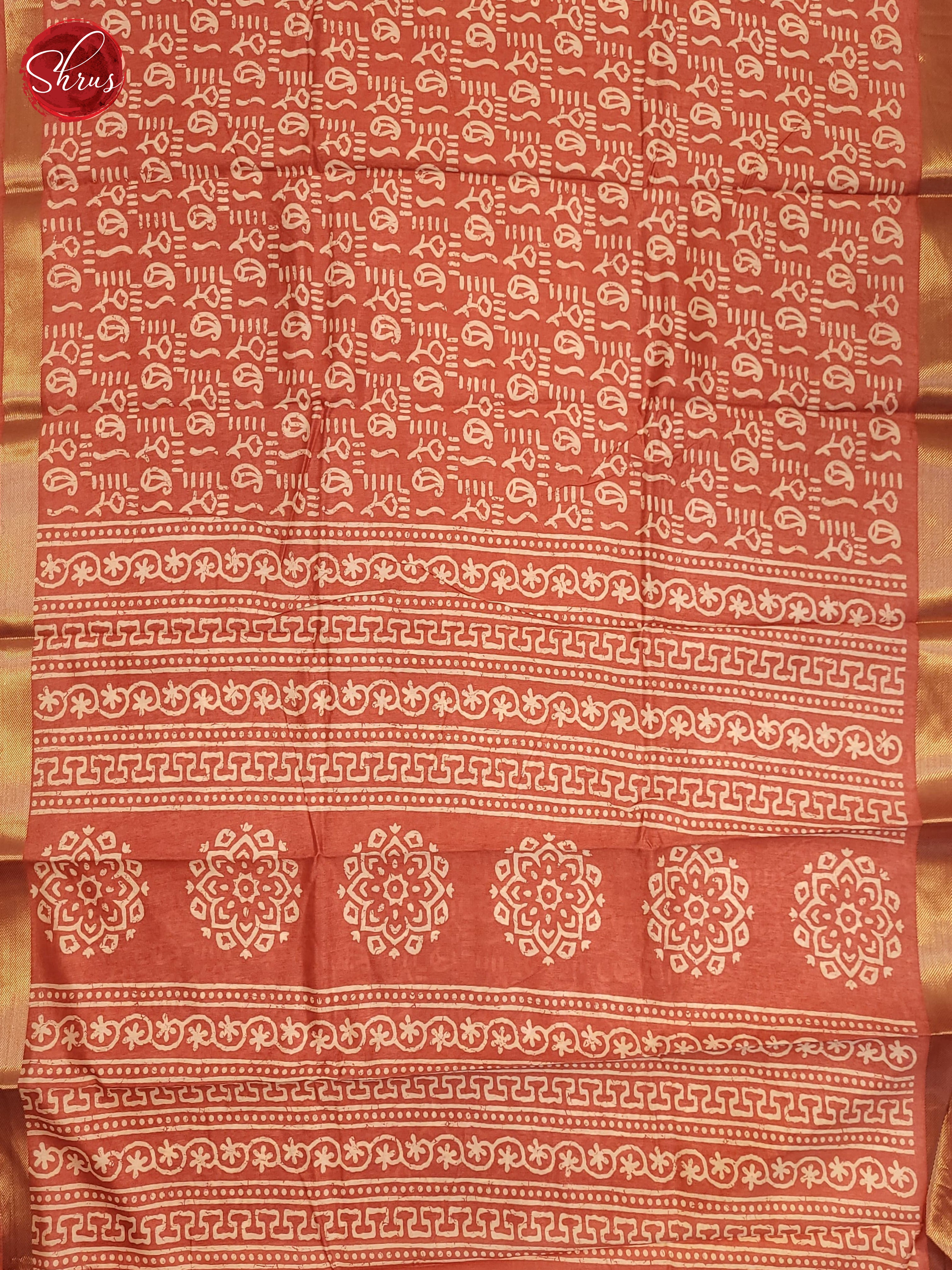 Peach(Single Tone) - Matka Cotton Saree - Shop on ShrusEternity.com