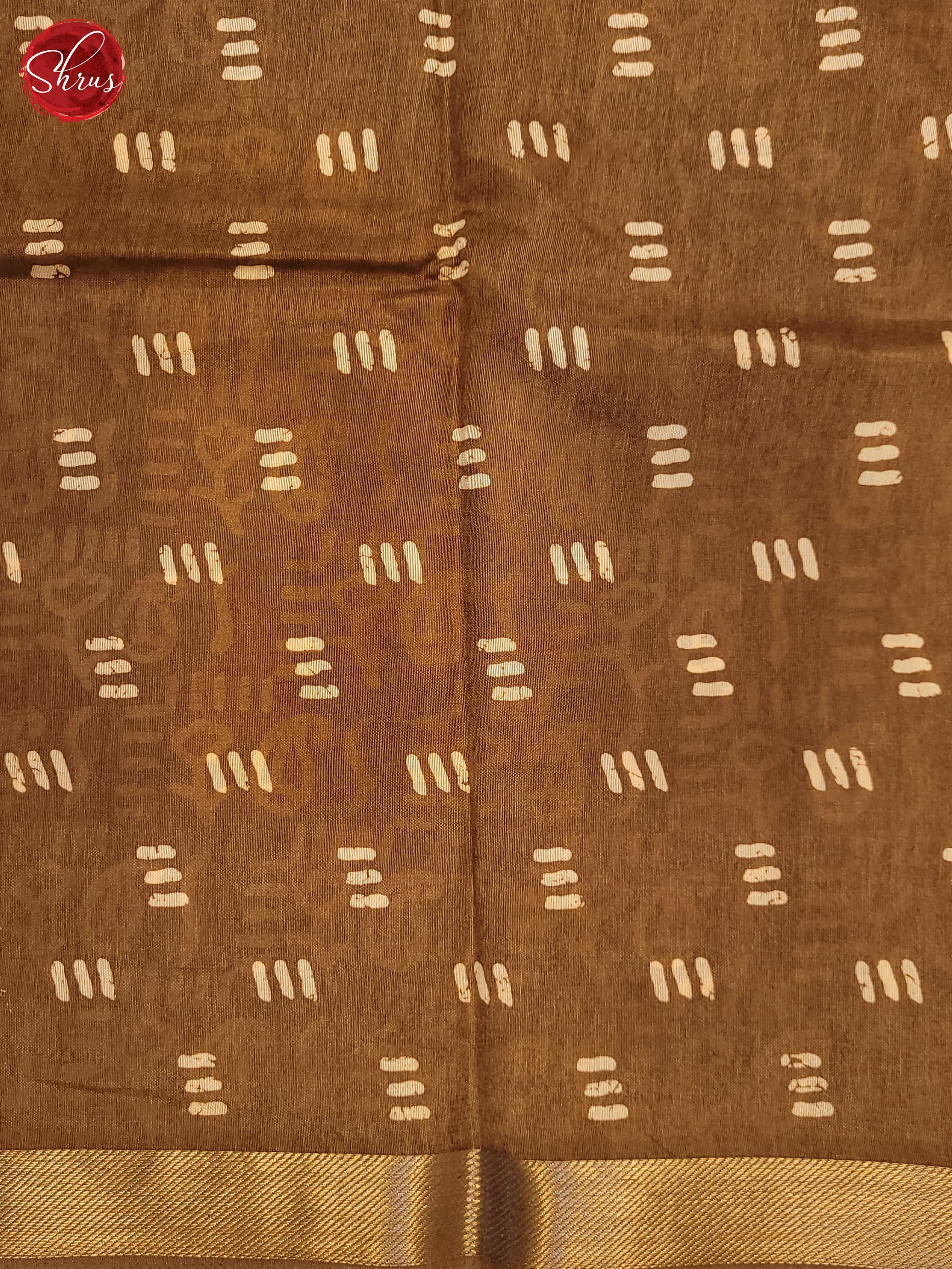 Brown(Single Tone)- Semi Matka Cotton Saree - Shop on ShrusEternity.com