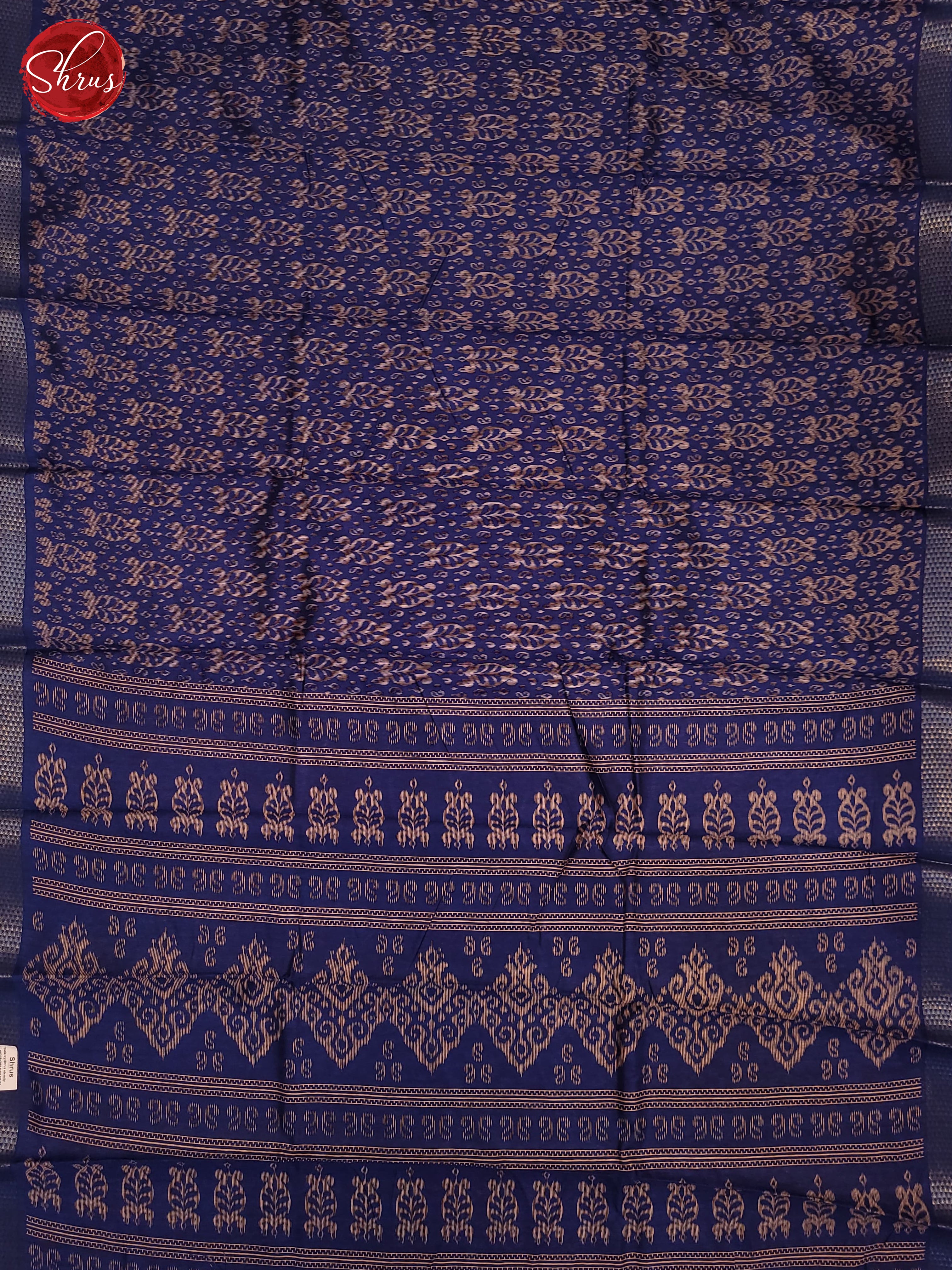 Blue (Single Tone) - Semi Matka Cotton Saree - Shop on ShrusEternity.com