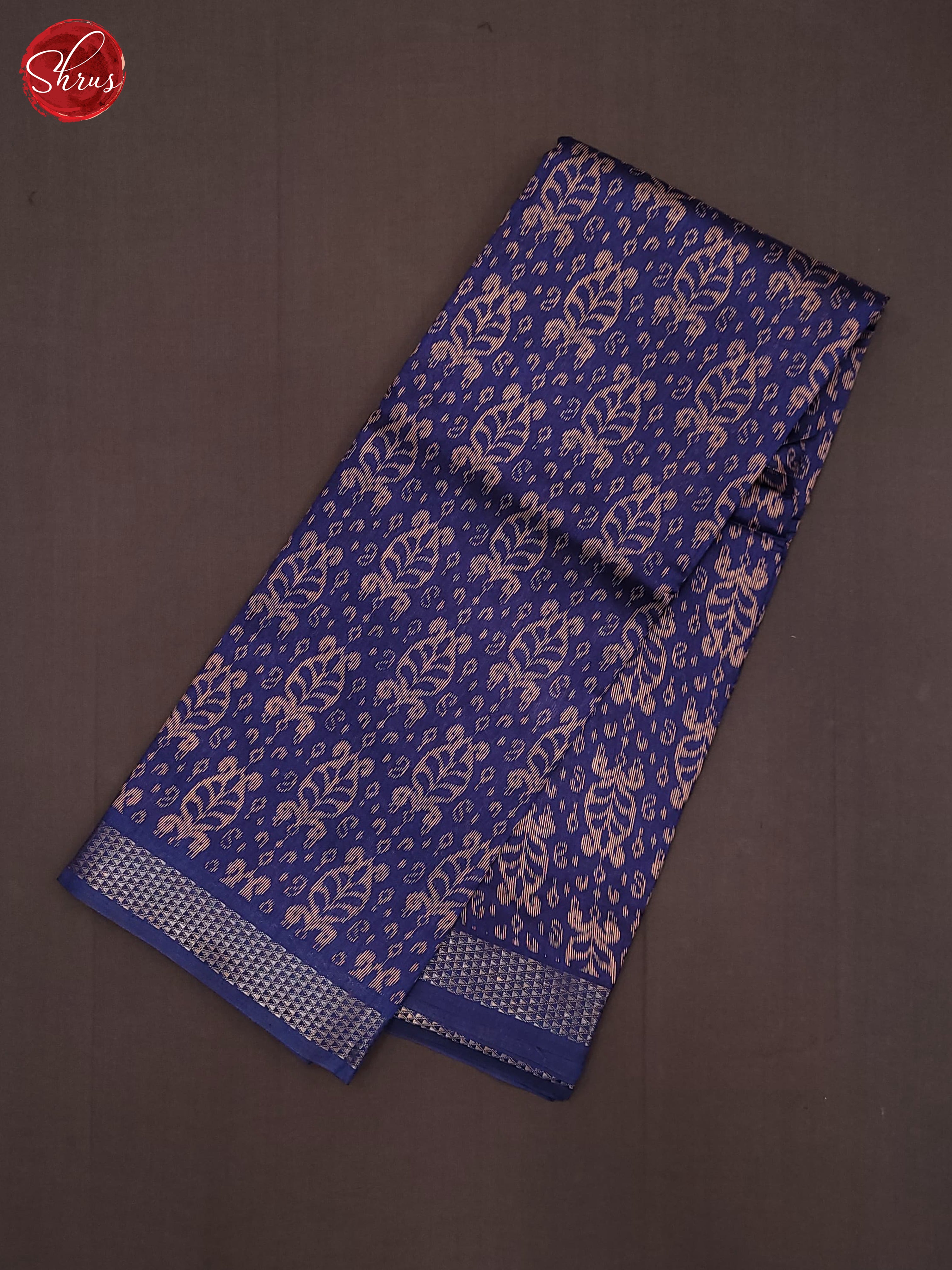 Blue (Single Tone) - Semi Matka Cotton Saree - Shop on ShrusEternity.com