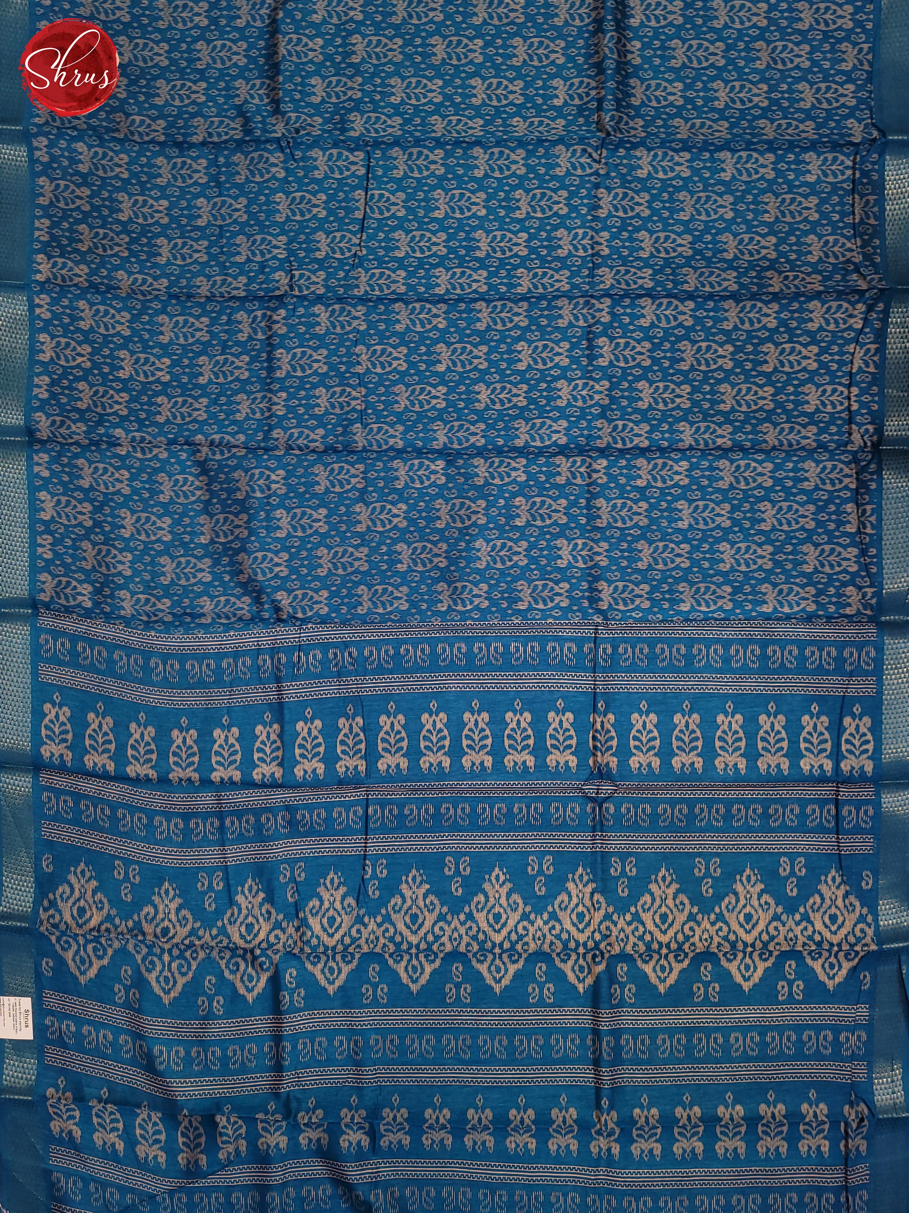 Blue(Single Tone)- Matka Cotton Saree - Shop on ShrusEternity.com