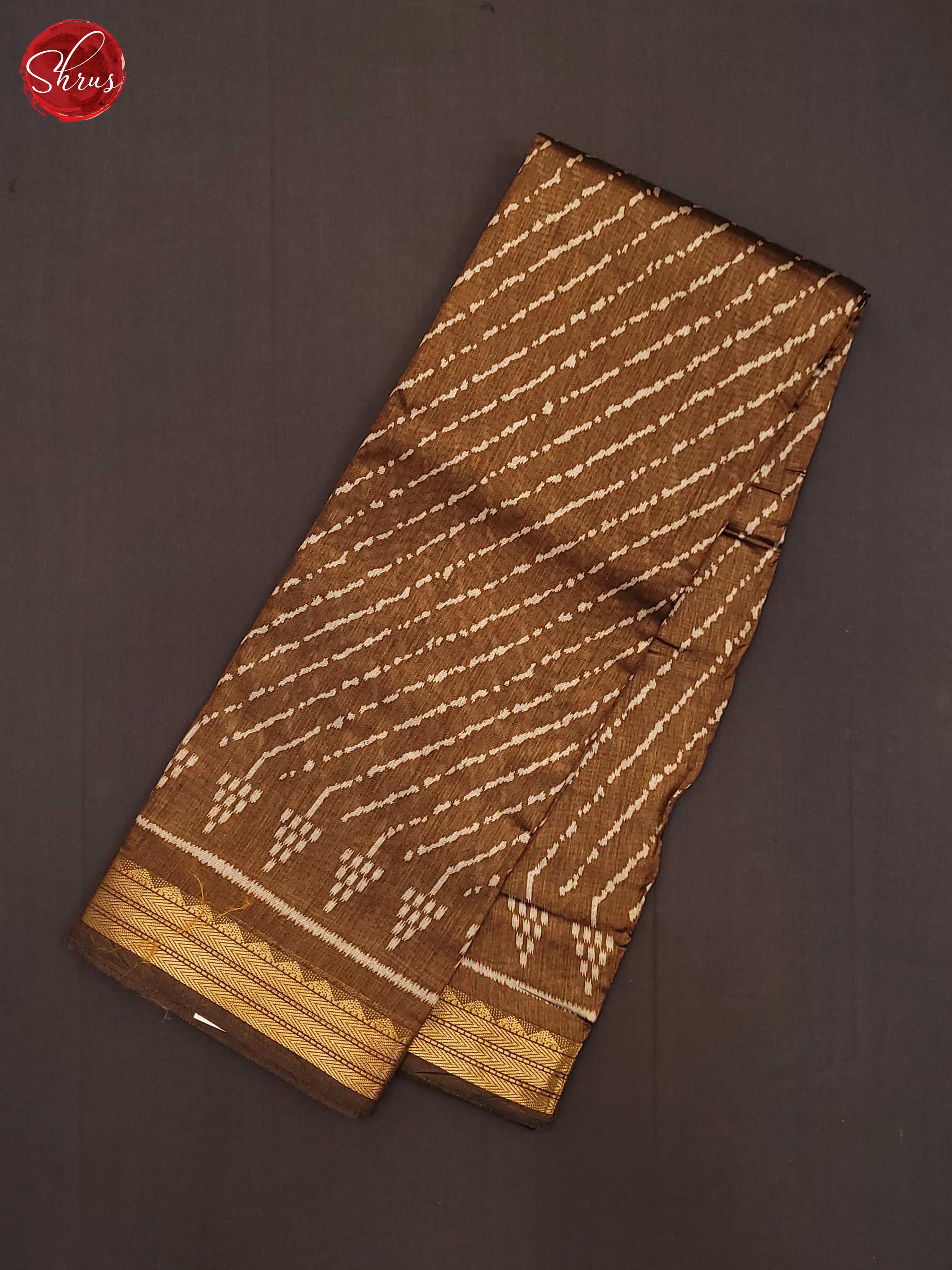 Brown(Single Tone) -Semi  Matka Cotton Saree - Shop on ShrusEternity.com