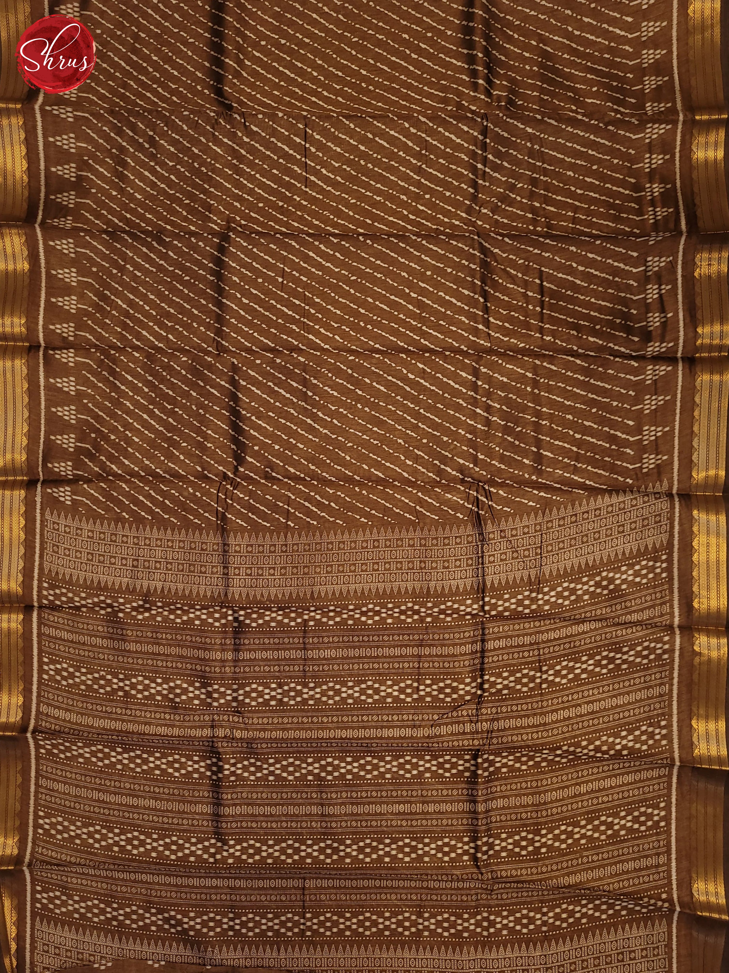 Brown(Single Tone) -Semi  Matka Cotton Saree - Shop on ShrusEternity.com