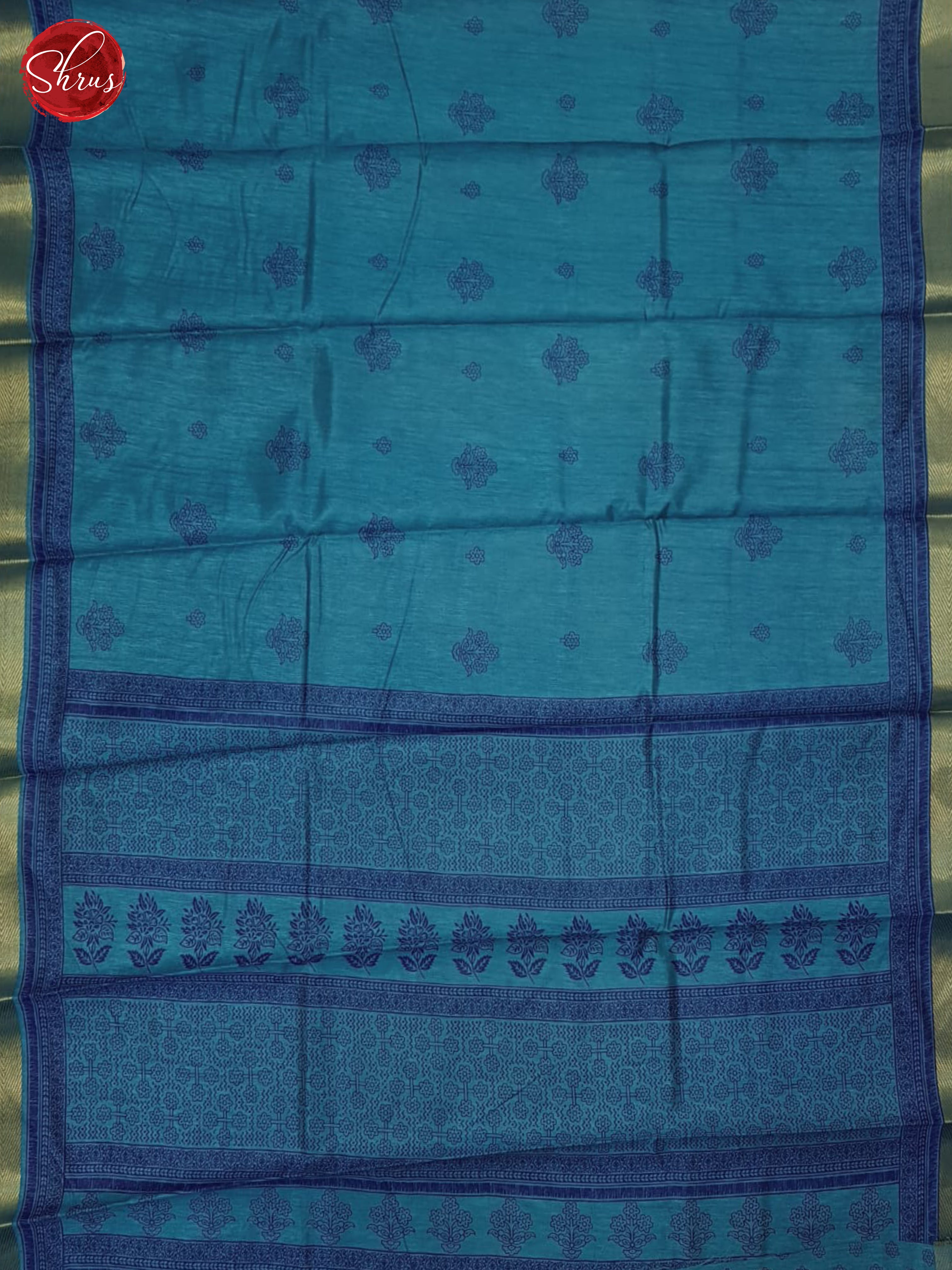 Blue(Single tone) - Semi Matka Cotton Saree - Shop on ShrusEternity.com