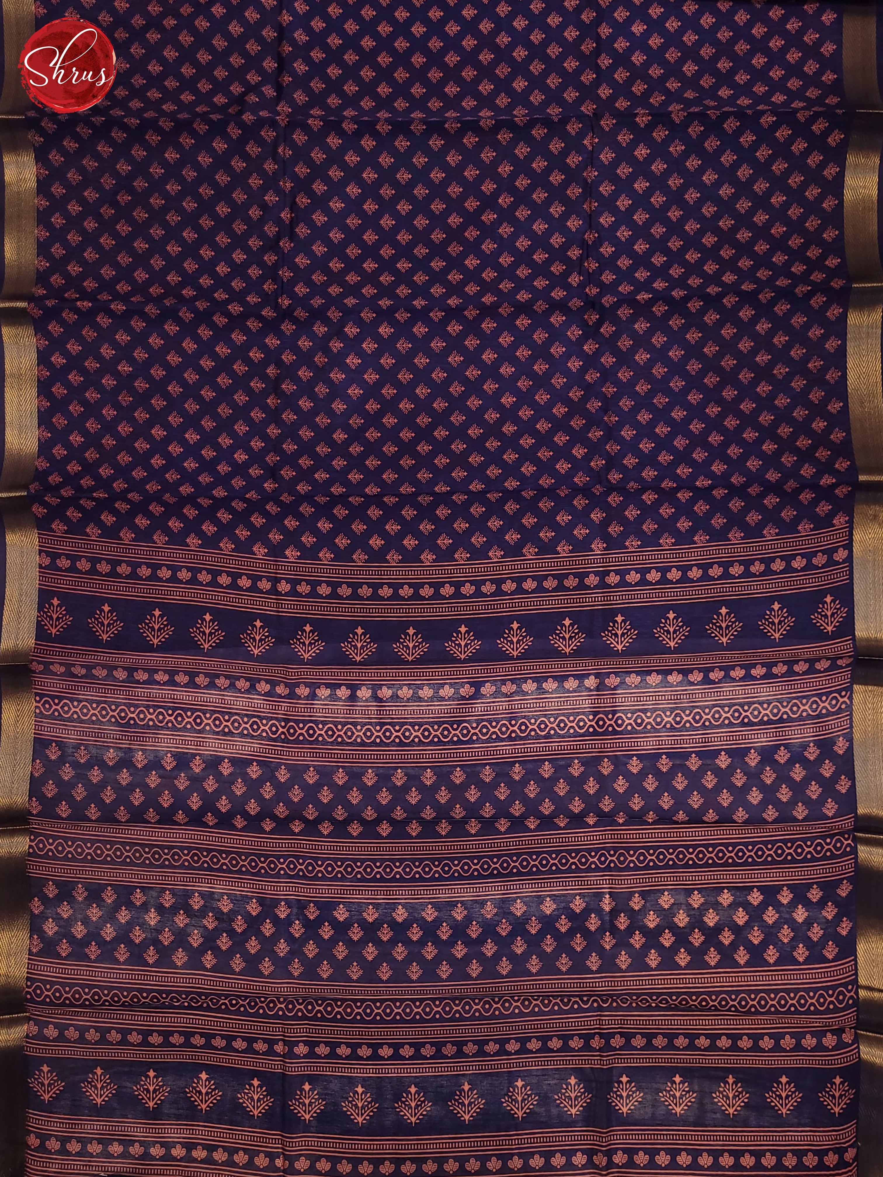 Blue & Pink - Semi Matka Cotton Saree - Shop on ShrusEternity.com