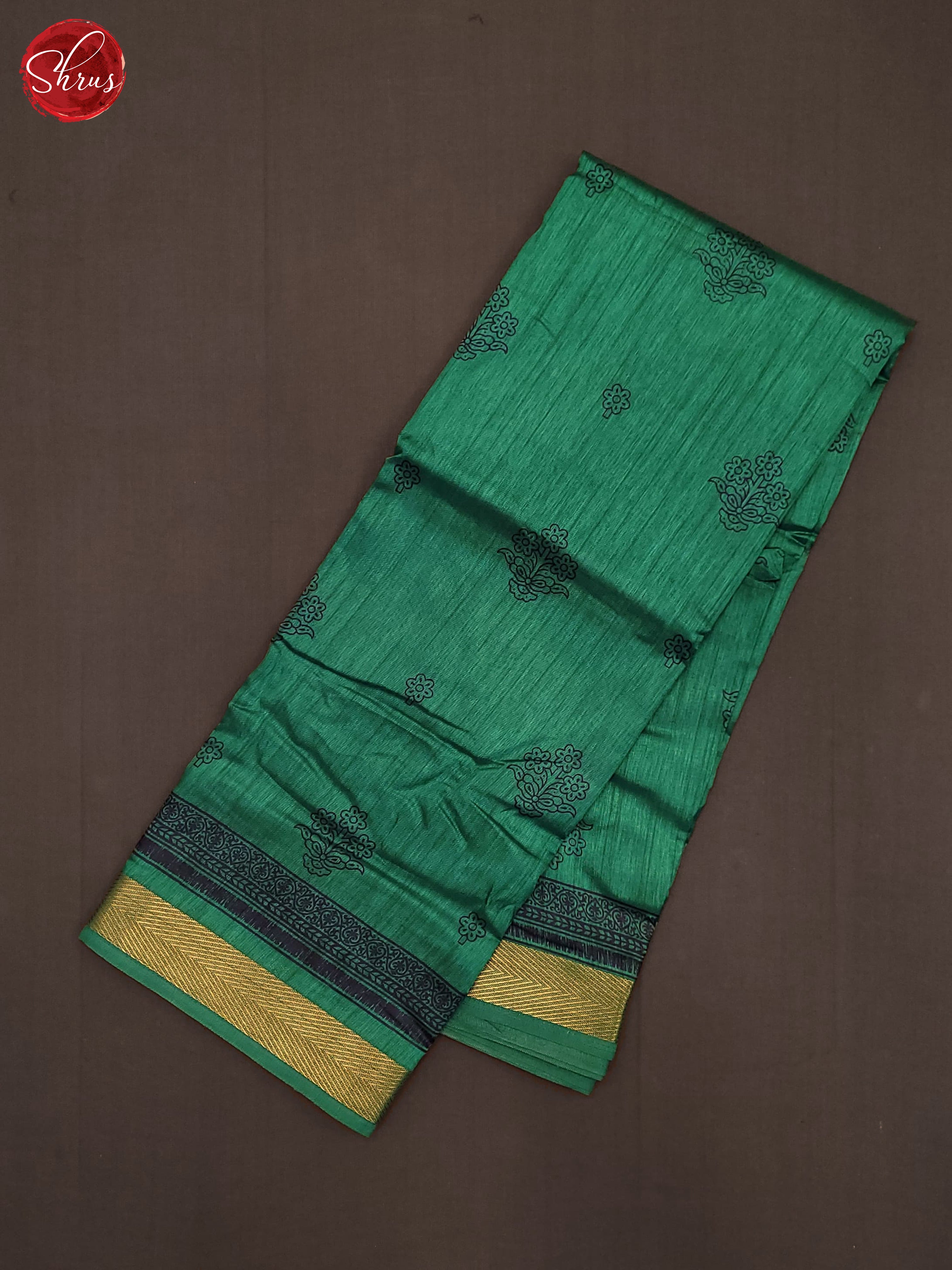 Green(Single Tone) -Semi  Matka Cotton Saree - Shop on ShrusEternity.com