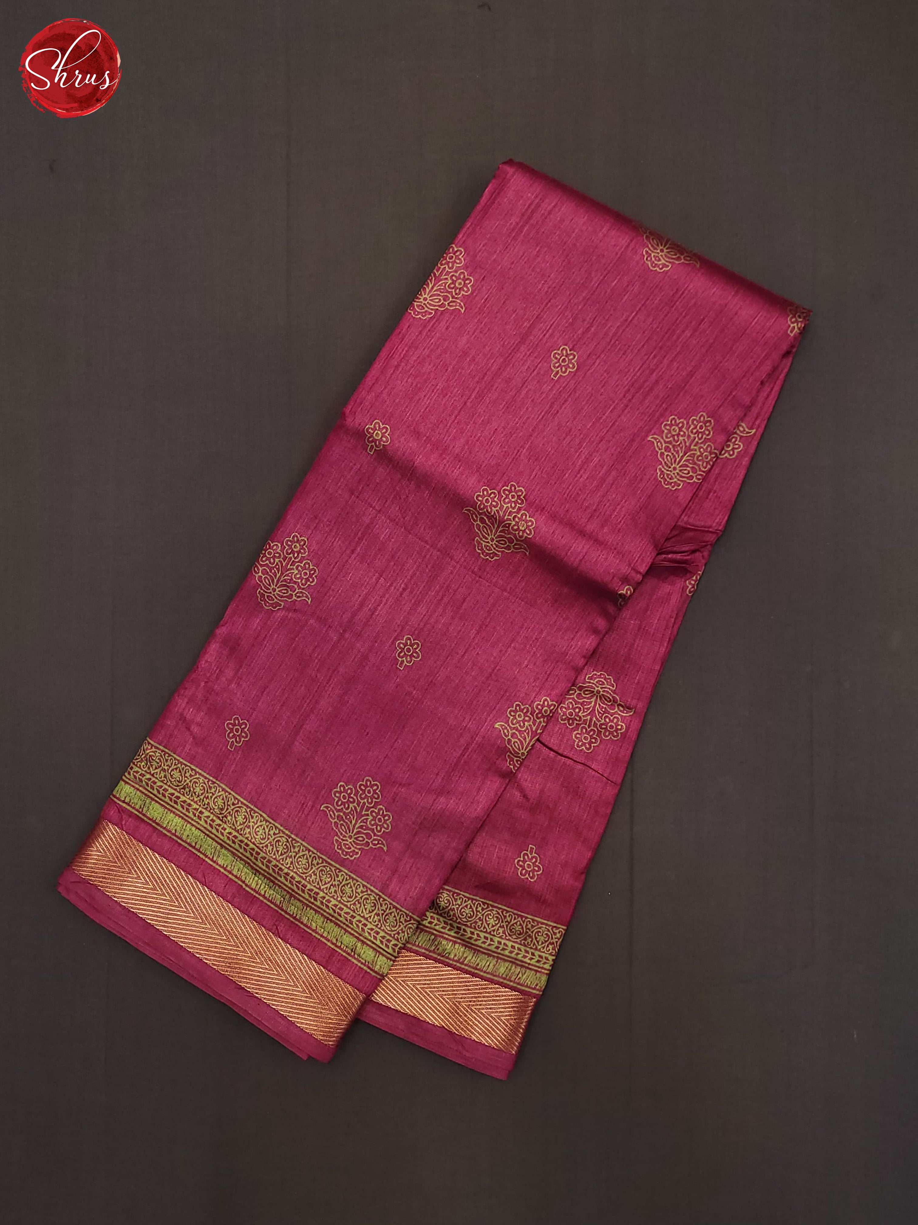 Pink(Single Tone) - Semi Matka Cotton Saree - Shop on ShrusEternity.com