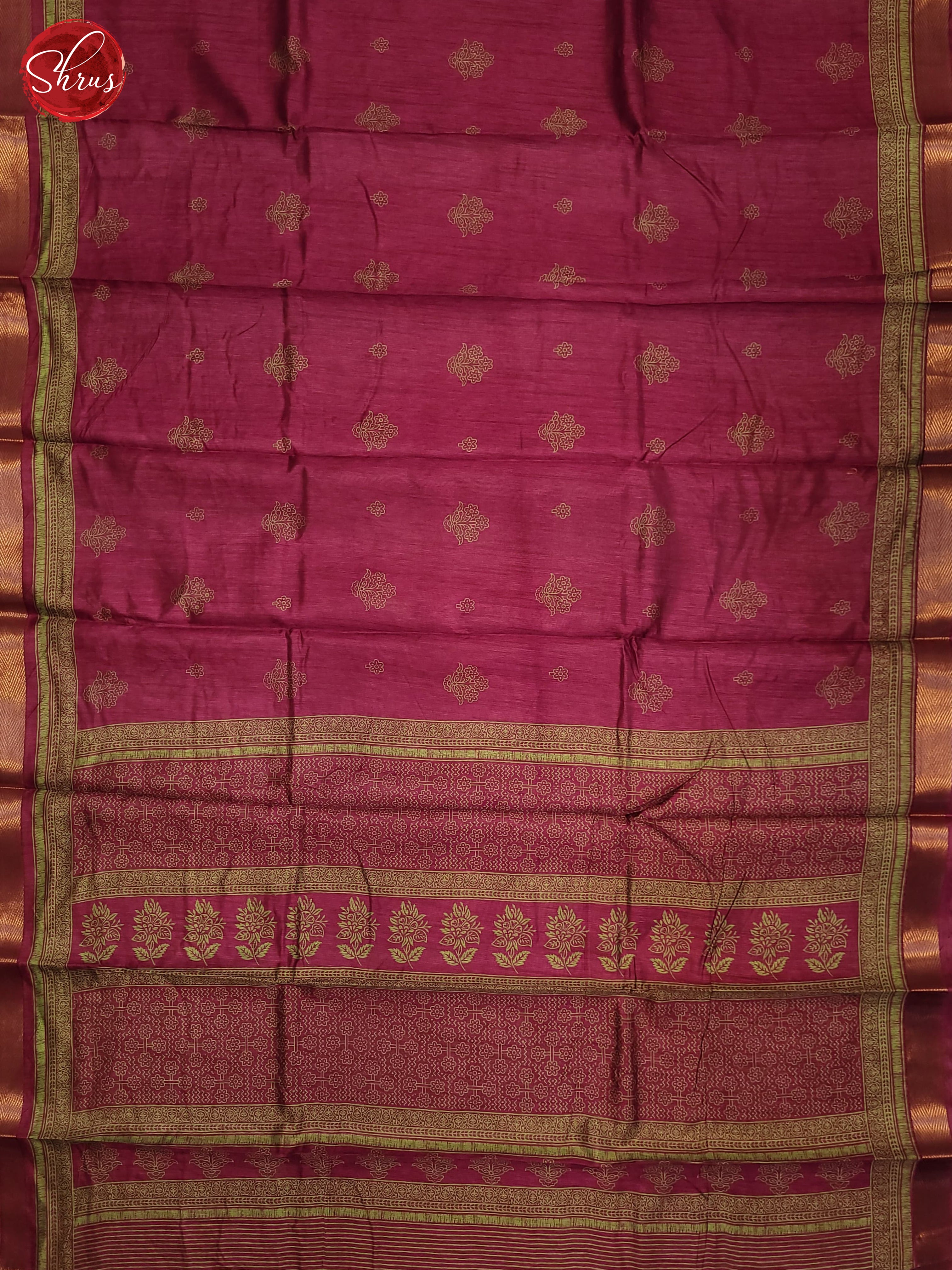 Pink(Single Tone) - Semi Matka Cotton Saree - Shop on ShrusEternity.com