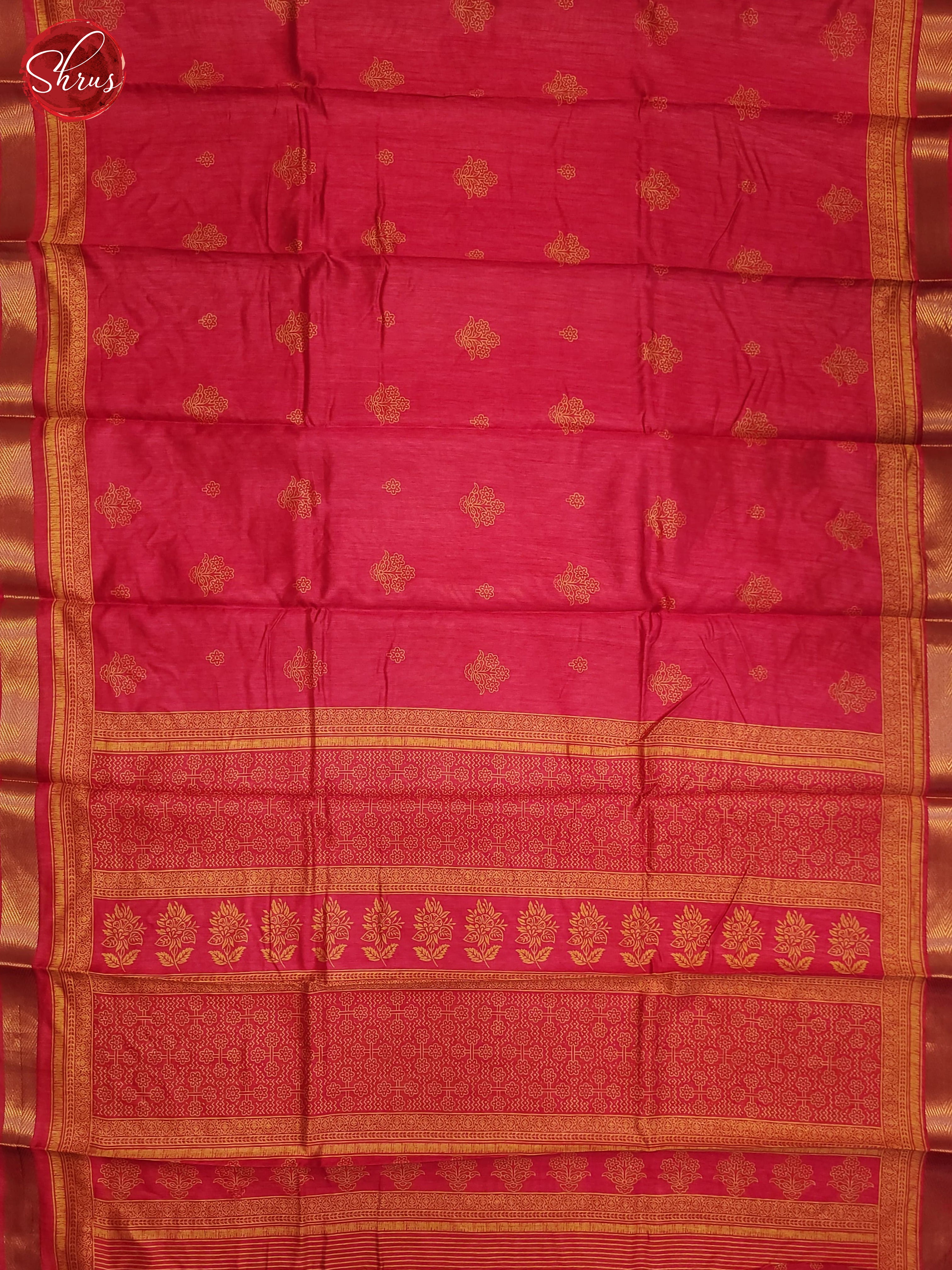 Pink(Single Tone) - Matka Cotton Saree - Shop on ShrusEternity.com