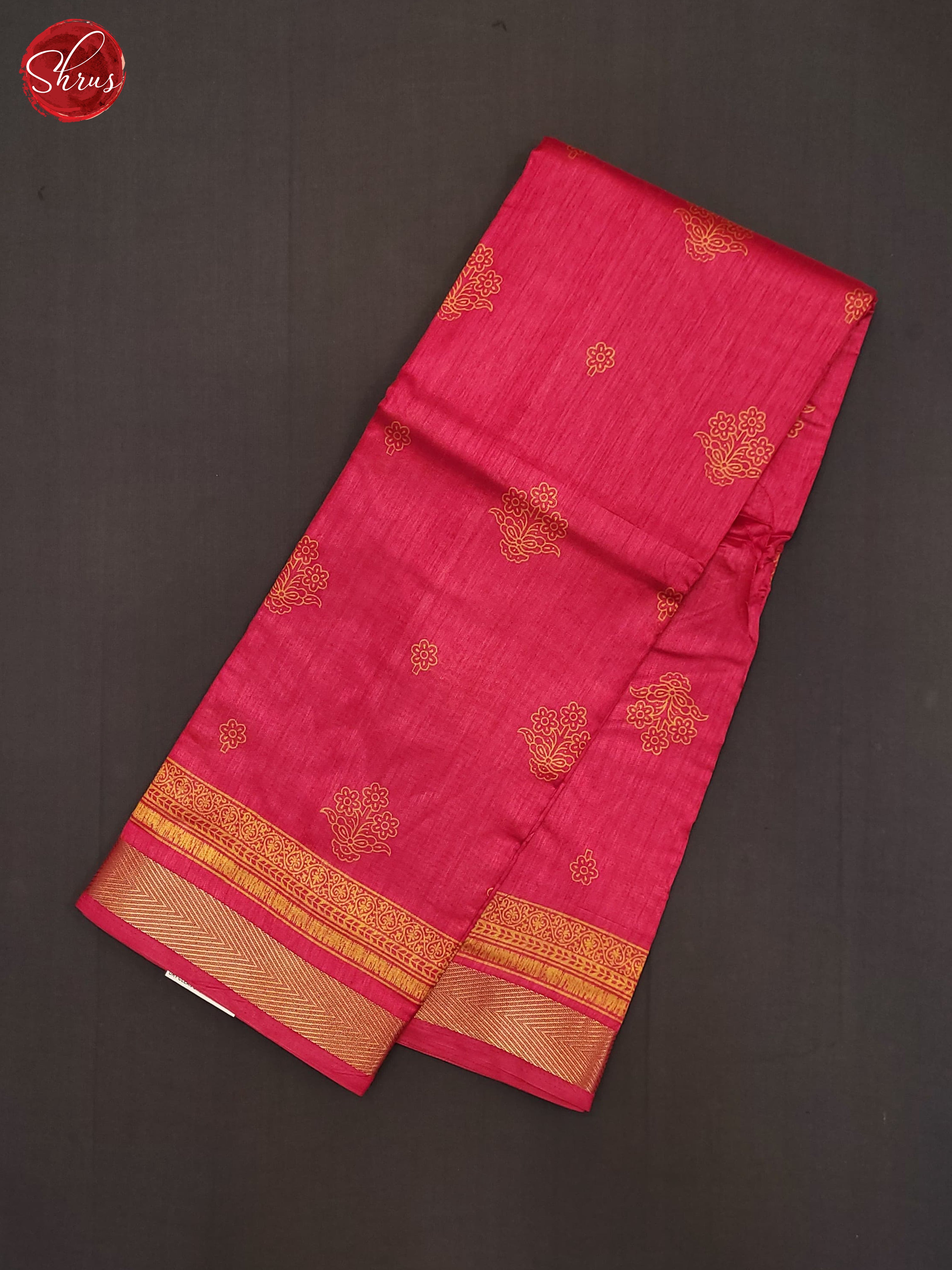 Pink(Single Tone) - Matka Cotton Saree - Shop on ShrusEternity.com