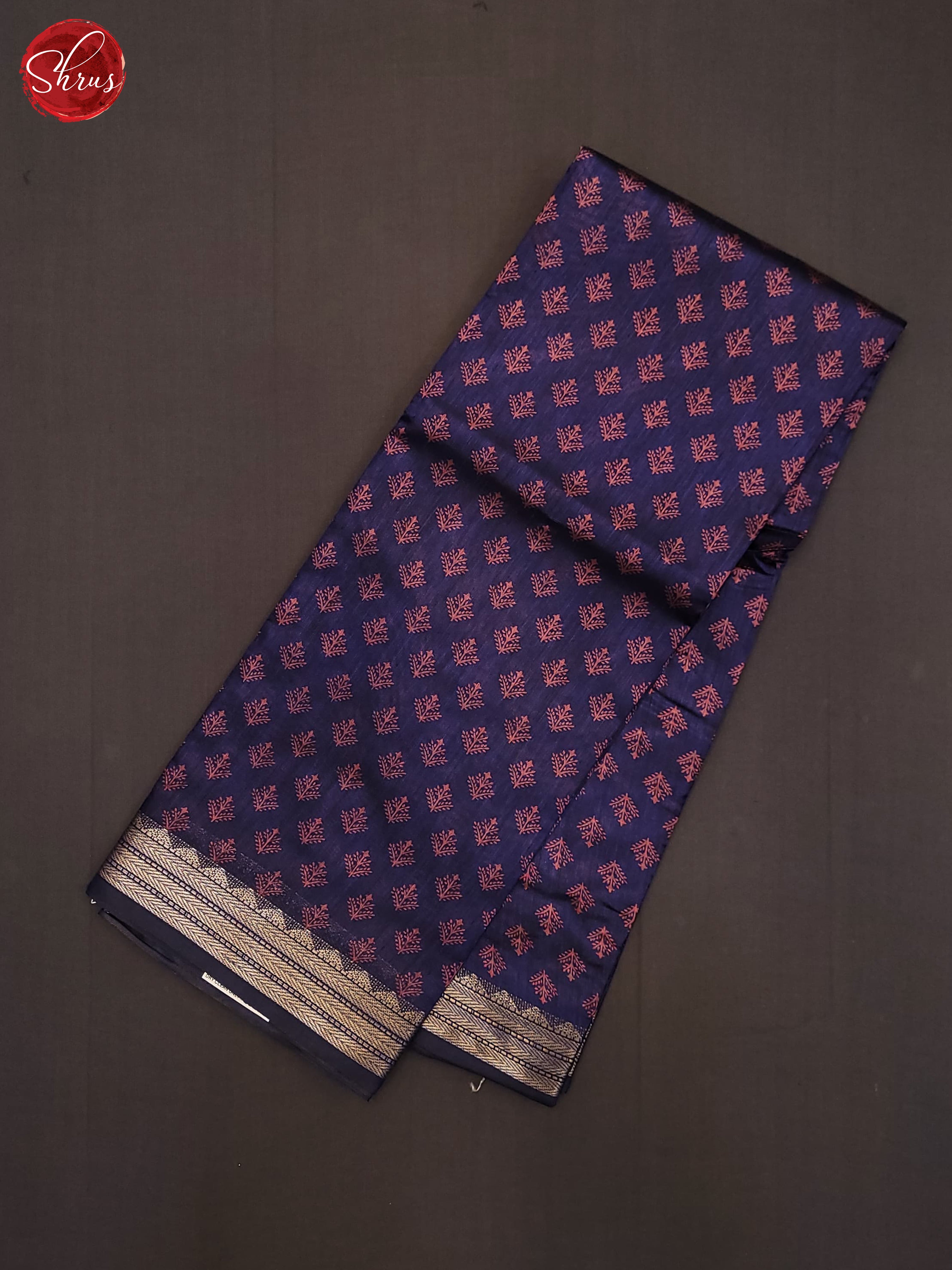 Blue & Pink -Semi  Matka Cotton Saree - Shop on ShrusEternity.com