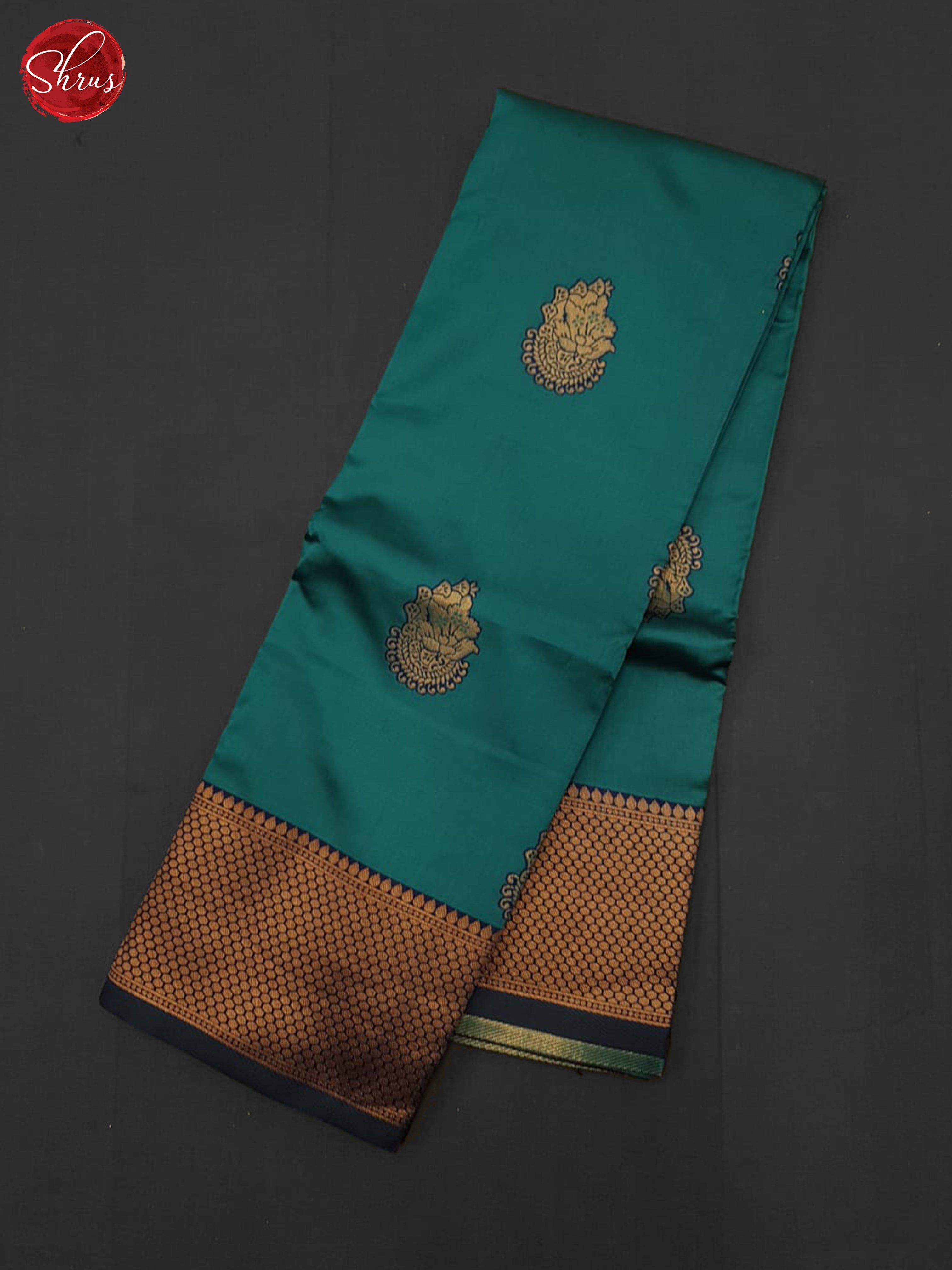 Peacock Blue And Blue- Semi soft silk Saree - Shop on ShrusEternity.com