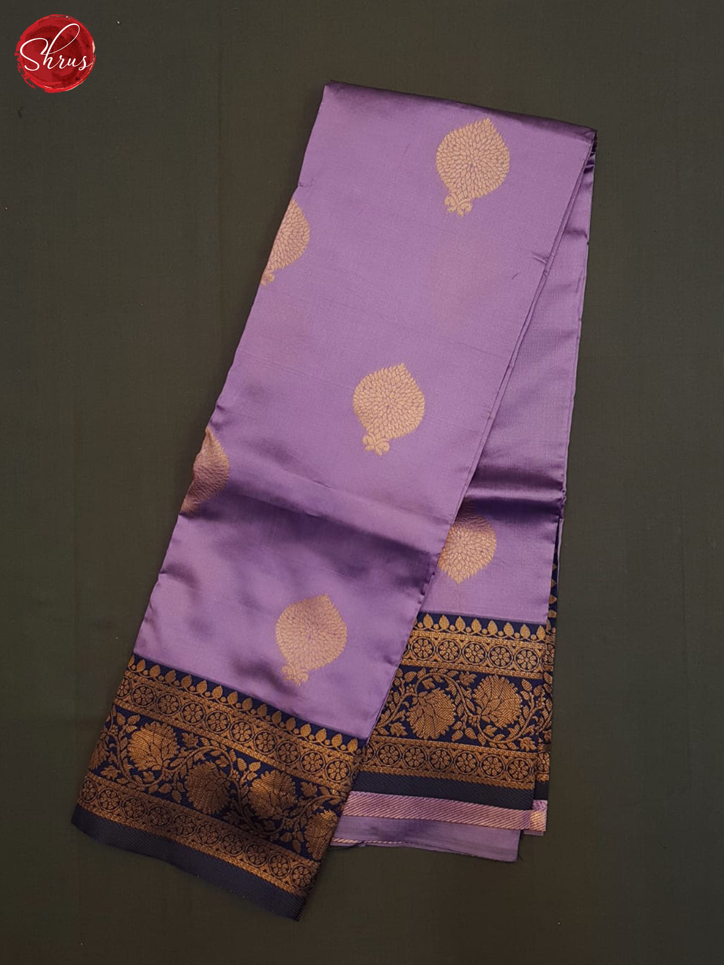 Lavender And Blue- Semi Soft silk saree - Shop on ShrusEternity.com