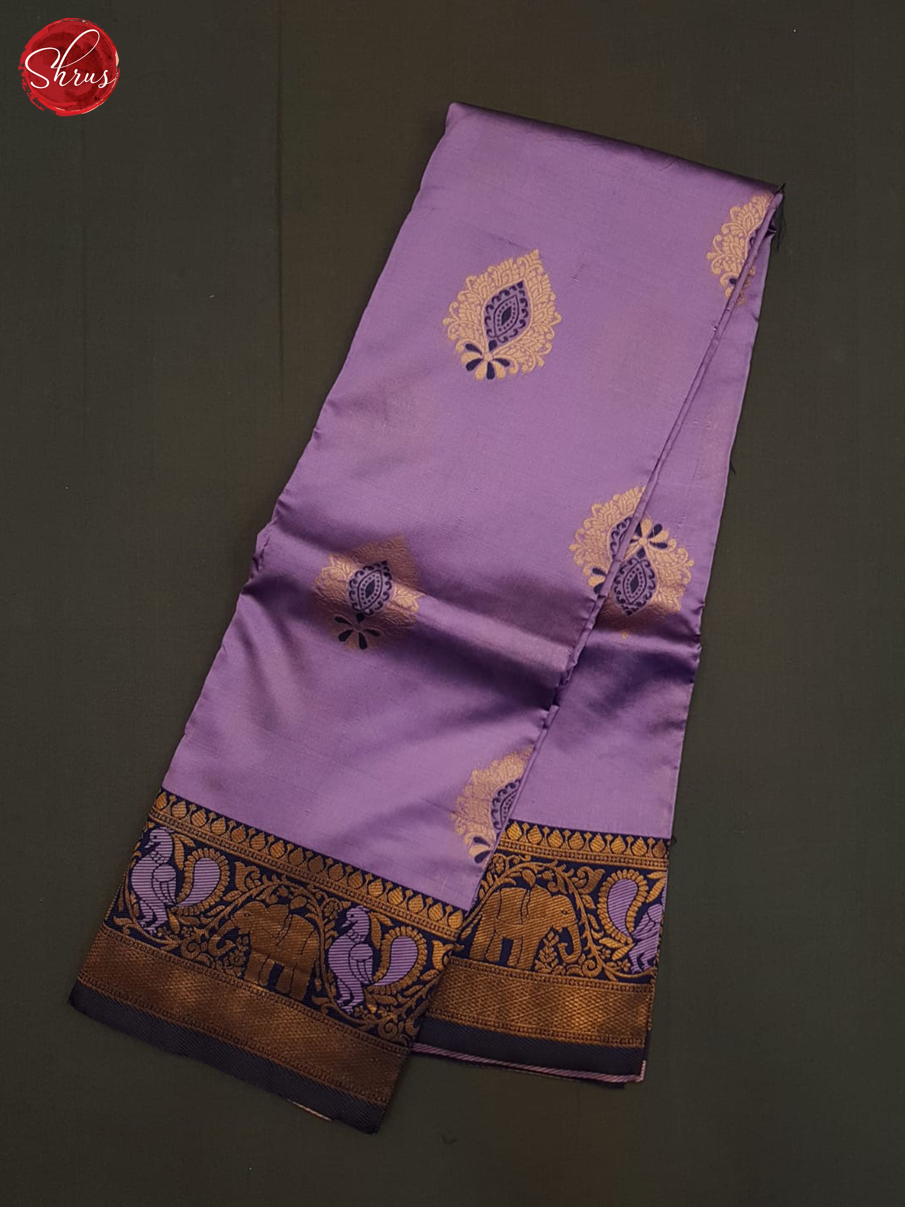 Lavender And Blue-Semi soft silk saree - Shop on ShrusEternity.com