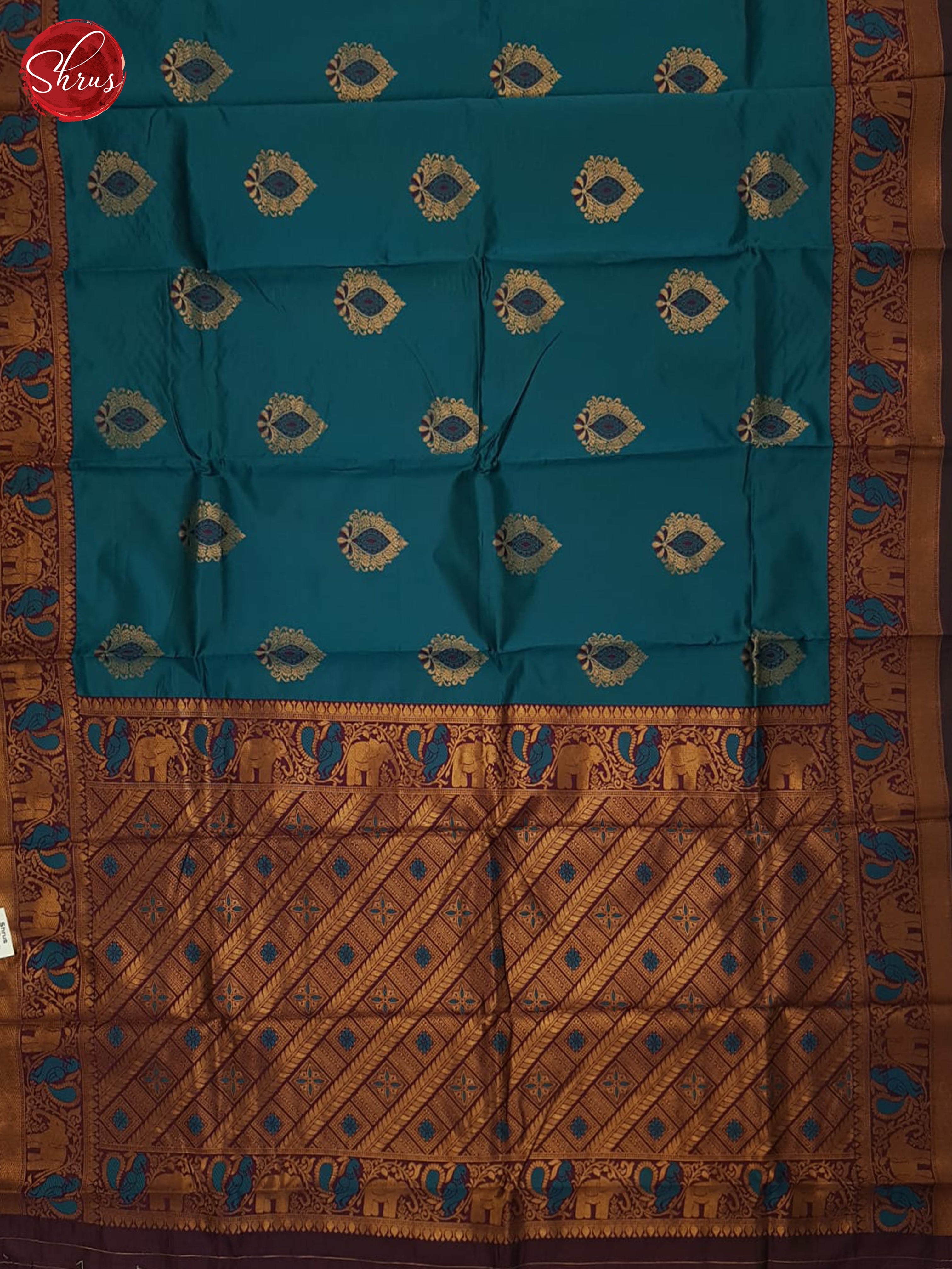 Peacock Neck & Purple- Semi Softsilk Saree - Shop on ShrusEternity.com