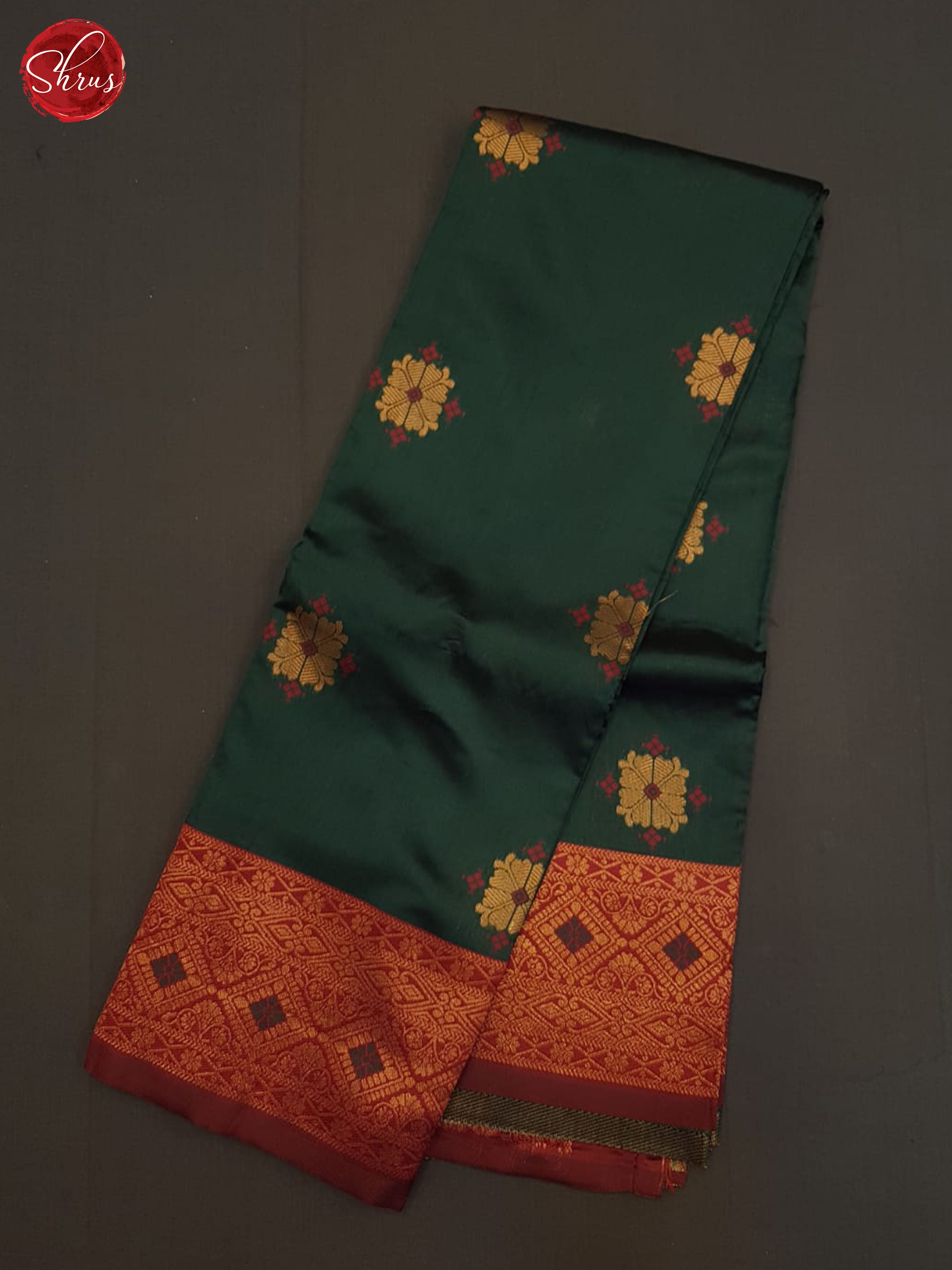 Green And Araku Maroon-Semi soft silk saree - Shop on ShrusEternity.com