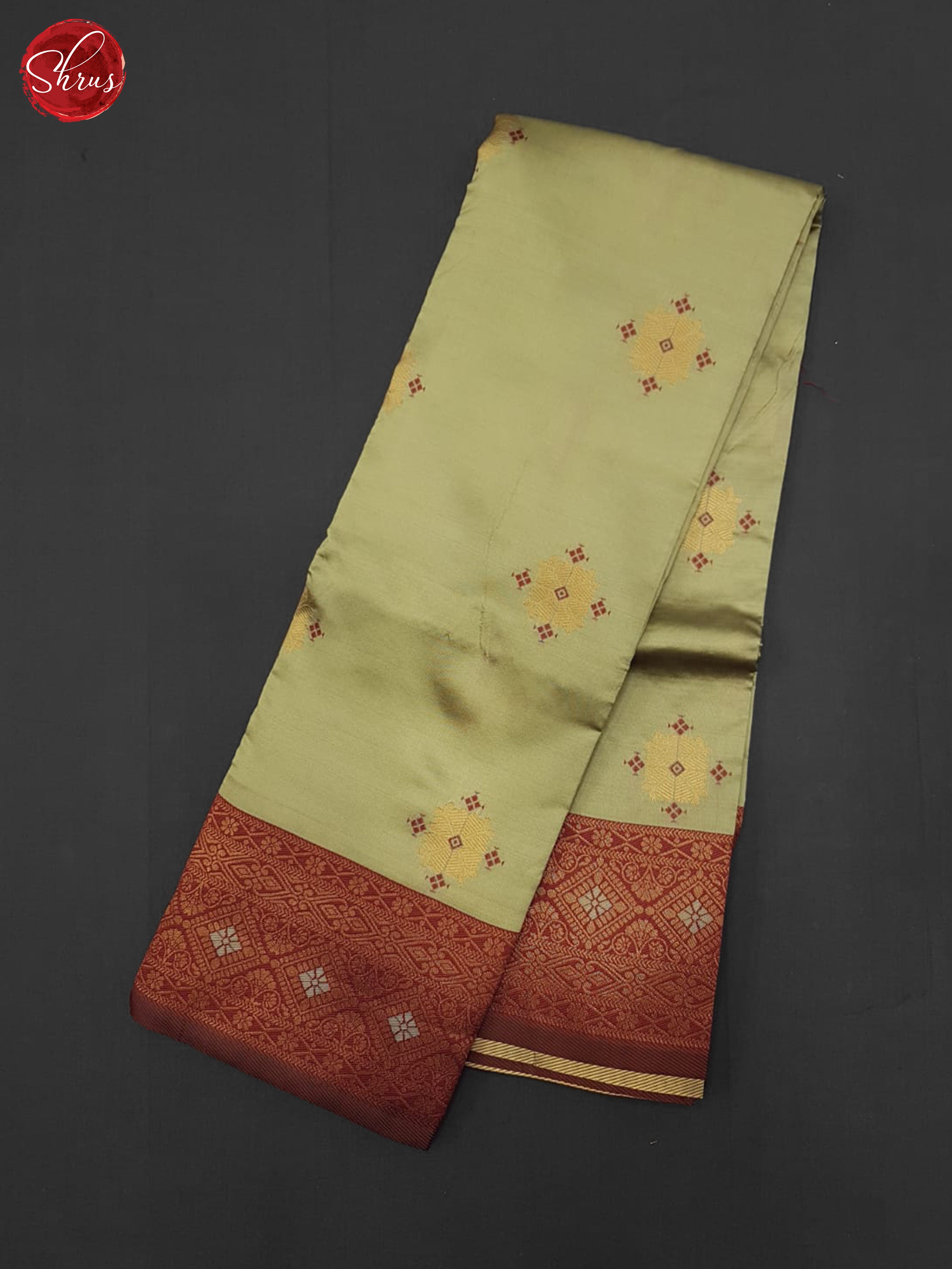 Grey And Maroon - Semi Soft Silk Saree - Shop on ShrusEternity.com