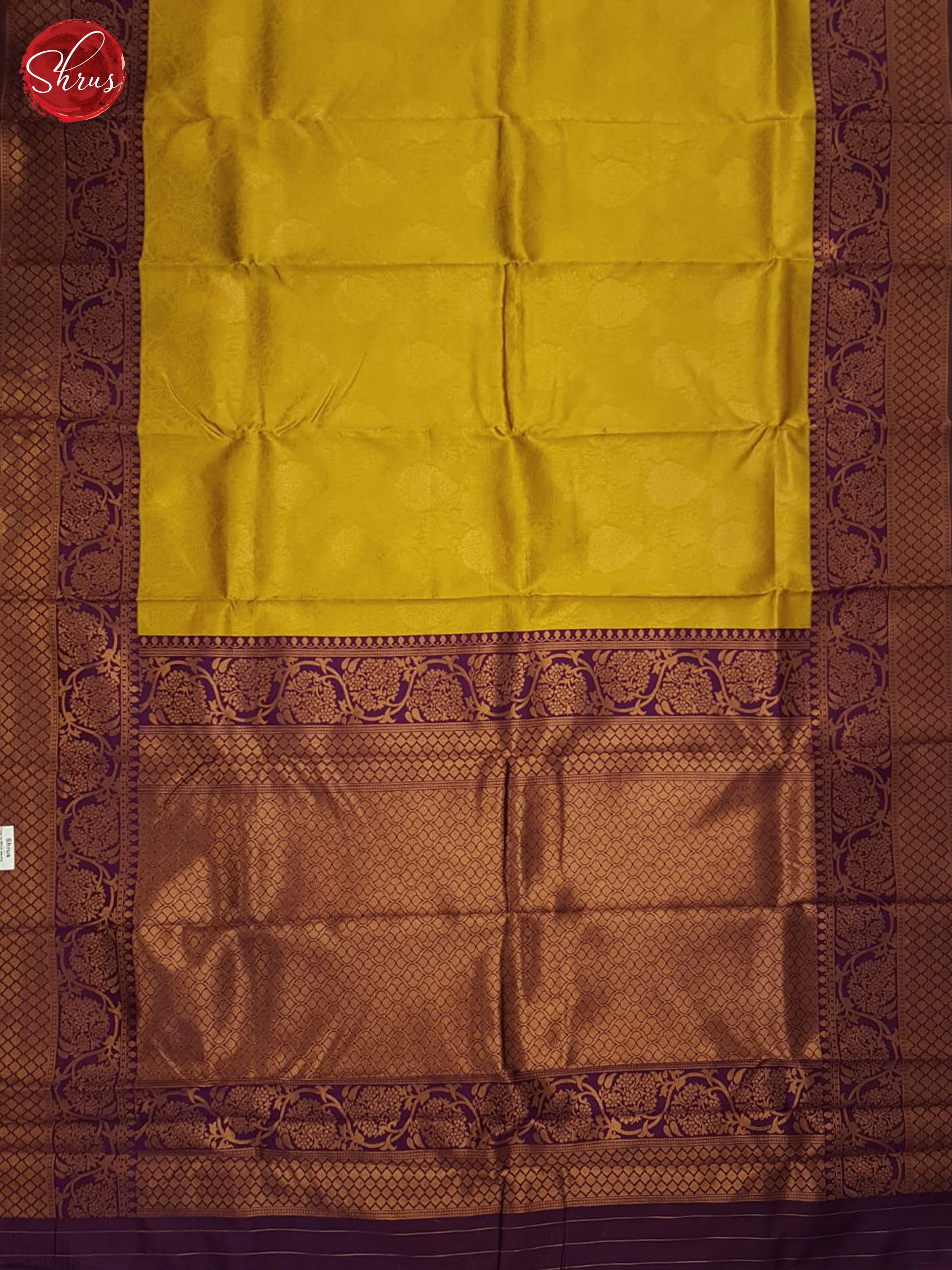 Mustard And Wine- Semi Soft silk saree - Shop on ShrusEternity.com