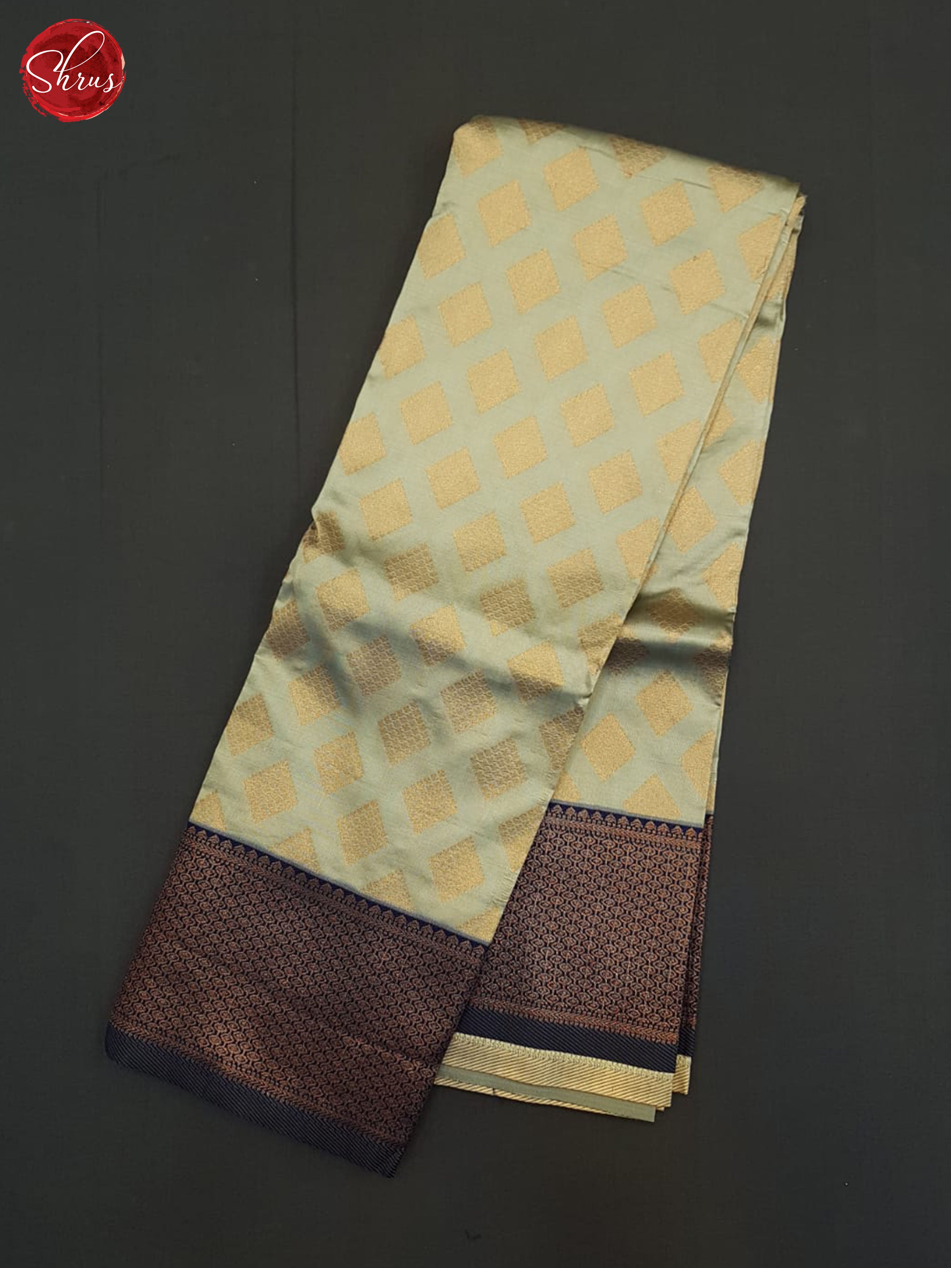 Grey And Blue-Semi Soft silk saree - Shop on ShrusEternity.com