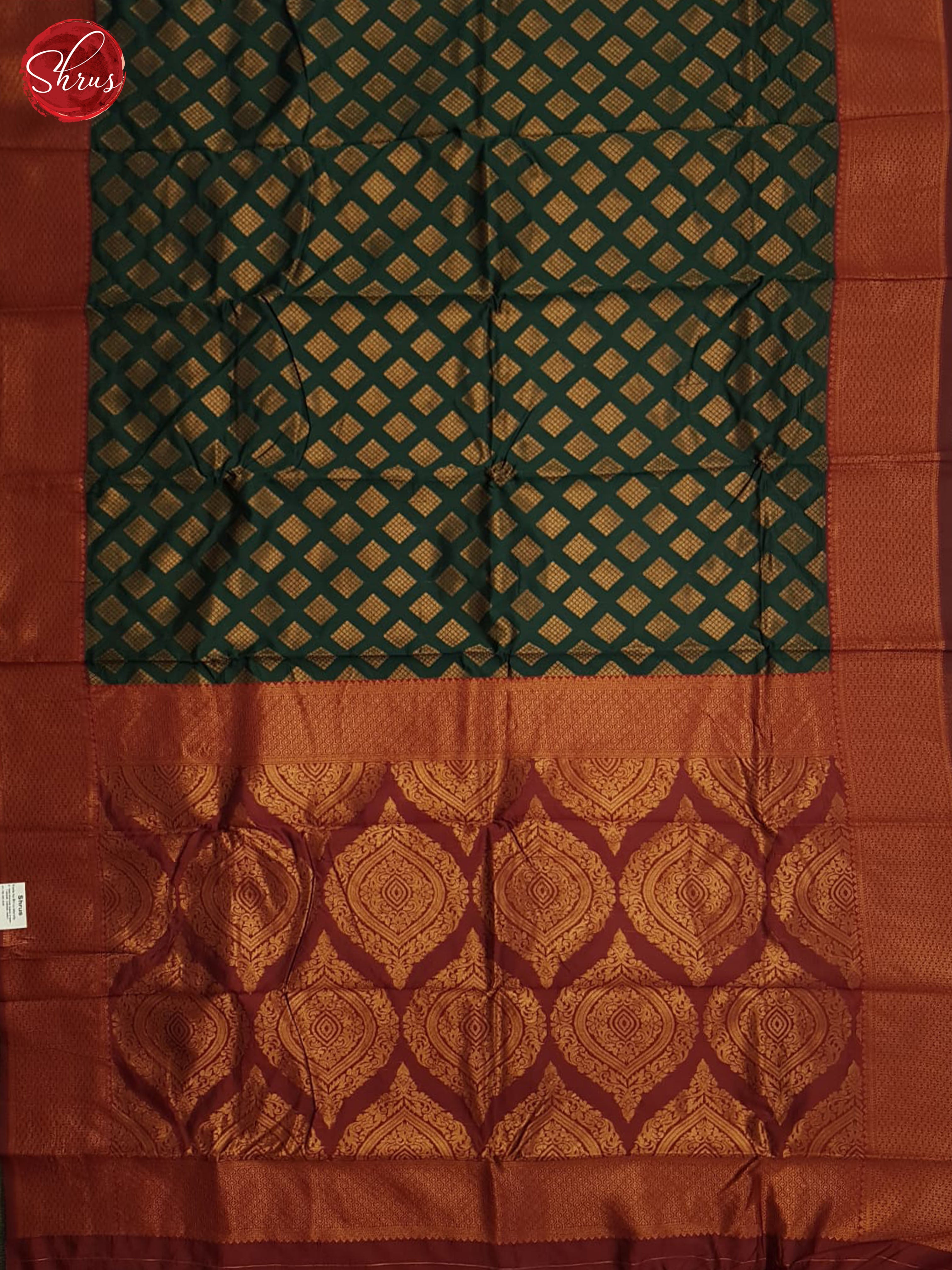 Green And Arraku Maroon-Semi soft silk saree - Shop on ShrusEternity.com