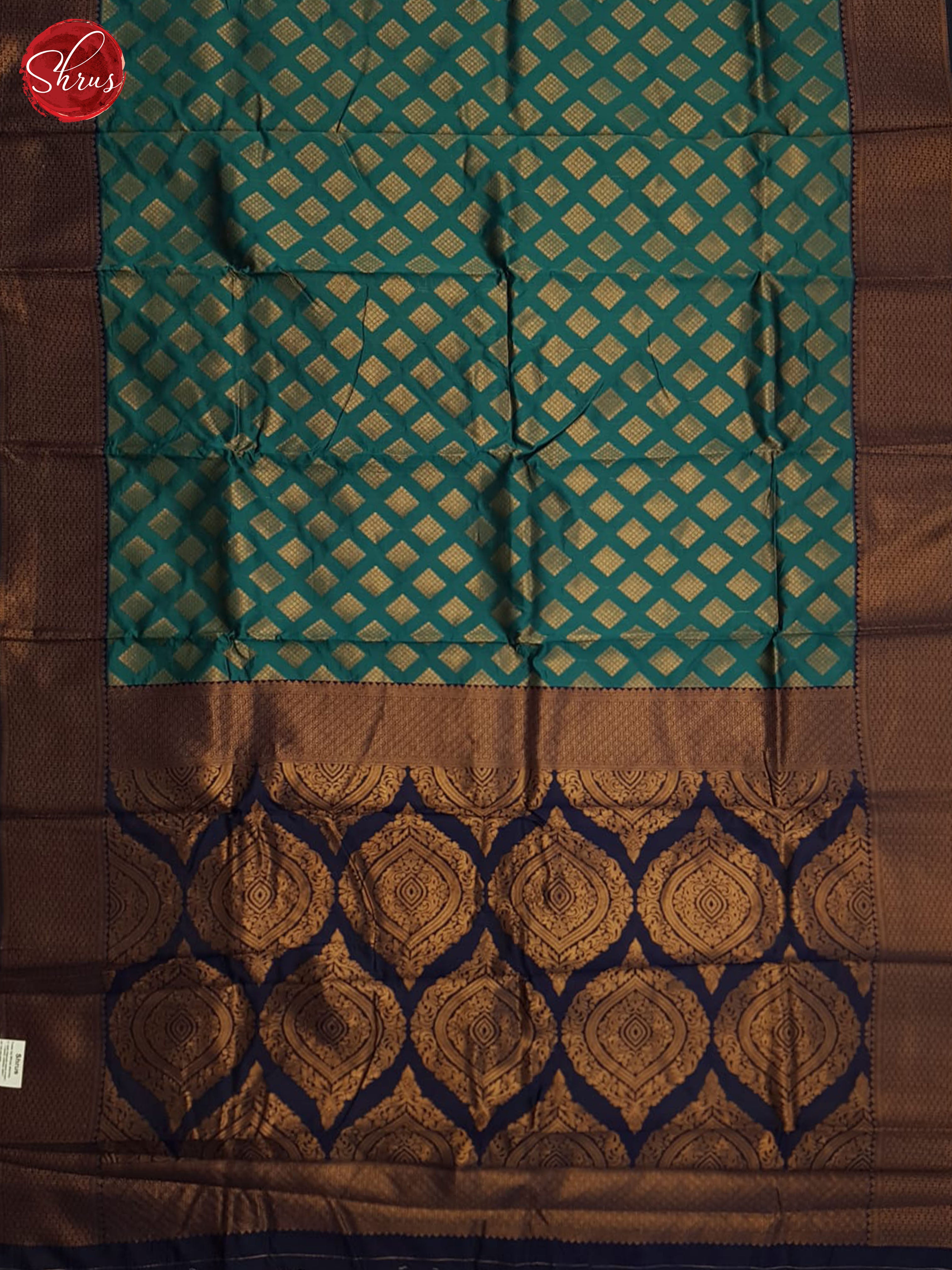 Green And Blue-Semi soft silk saree - Shop on ShrusEternity.com