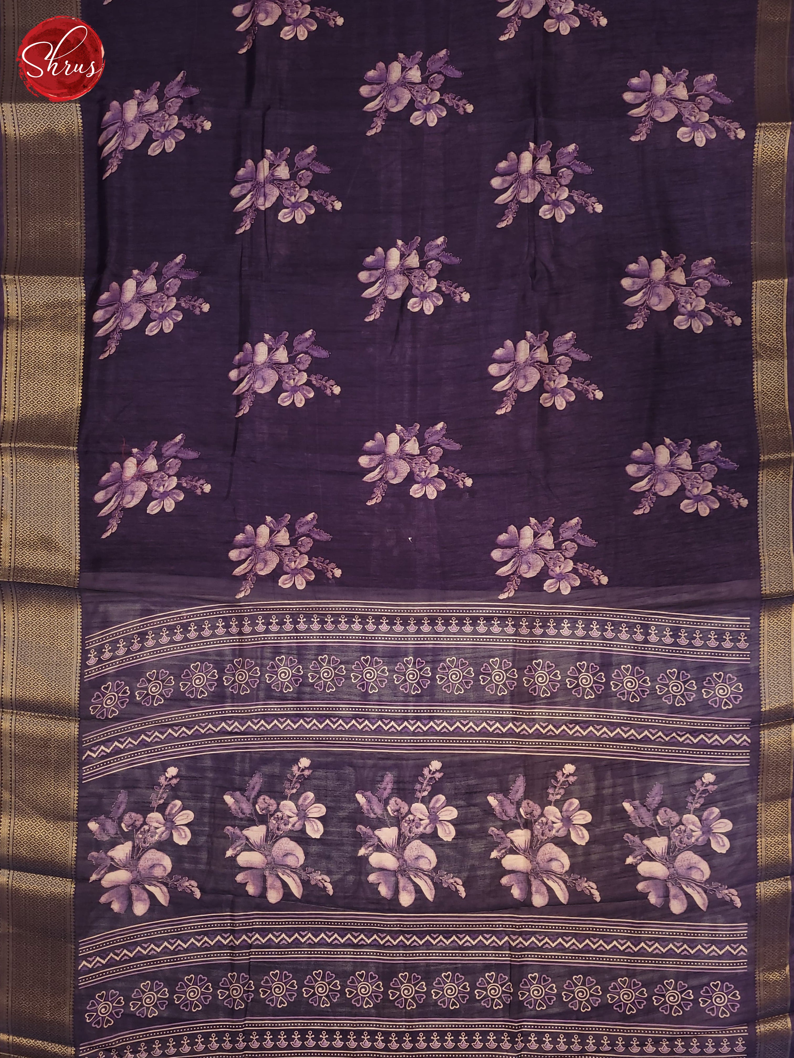 Purple(SIngle Tone)- Semi Crepe Saree - Shop on ShrusEternity.com